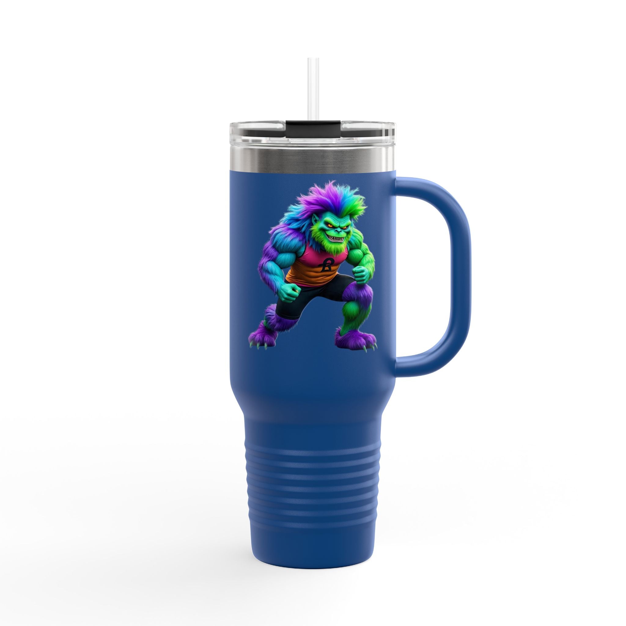 Colorful Insulated Travel Mug - 40oz, Rainbow Hulk Mug, Funny Coffee Cup, Outdoor Gear, Gift for Gamers
