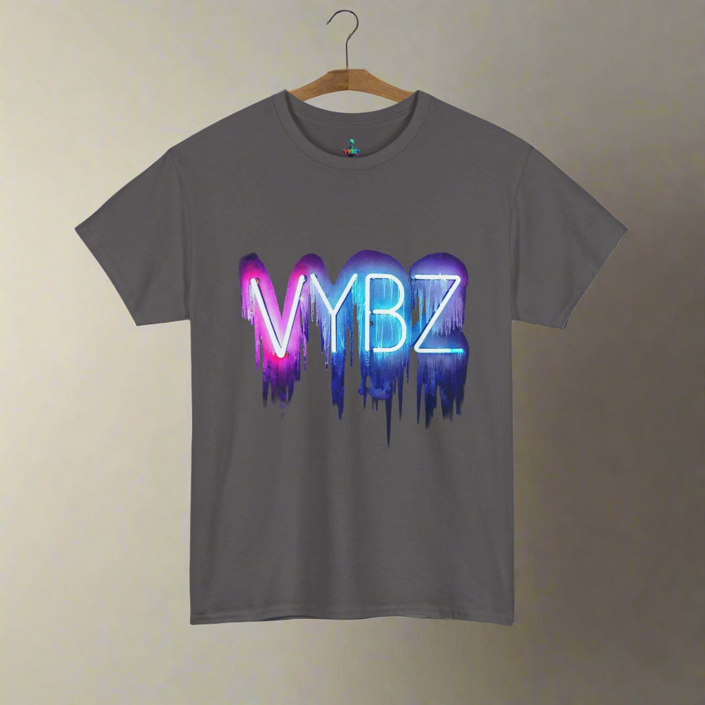 VYBZ Neon Drip Unisex Heavy Cotton Tee, Graphic Tee, Streetwear, Music Festival Shirt, Casual Wear, Gift for Friends