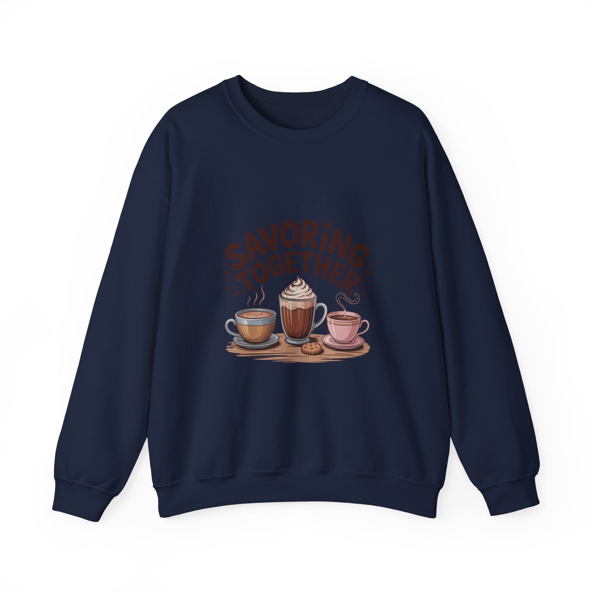 Savoring Together Crewneck Sweatshirt | cocoa sweatshirt, coffee lover crew