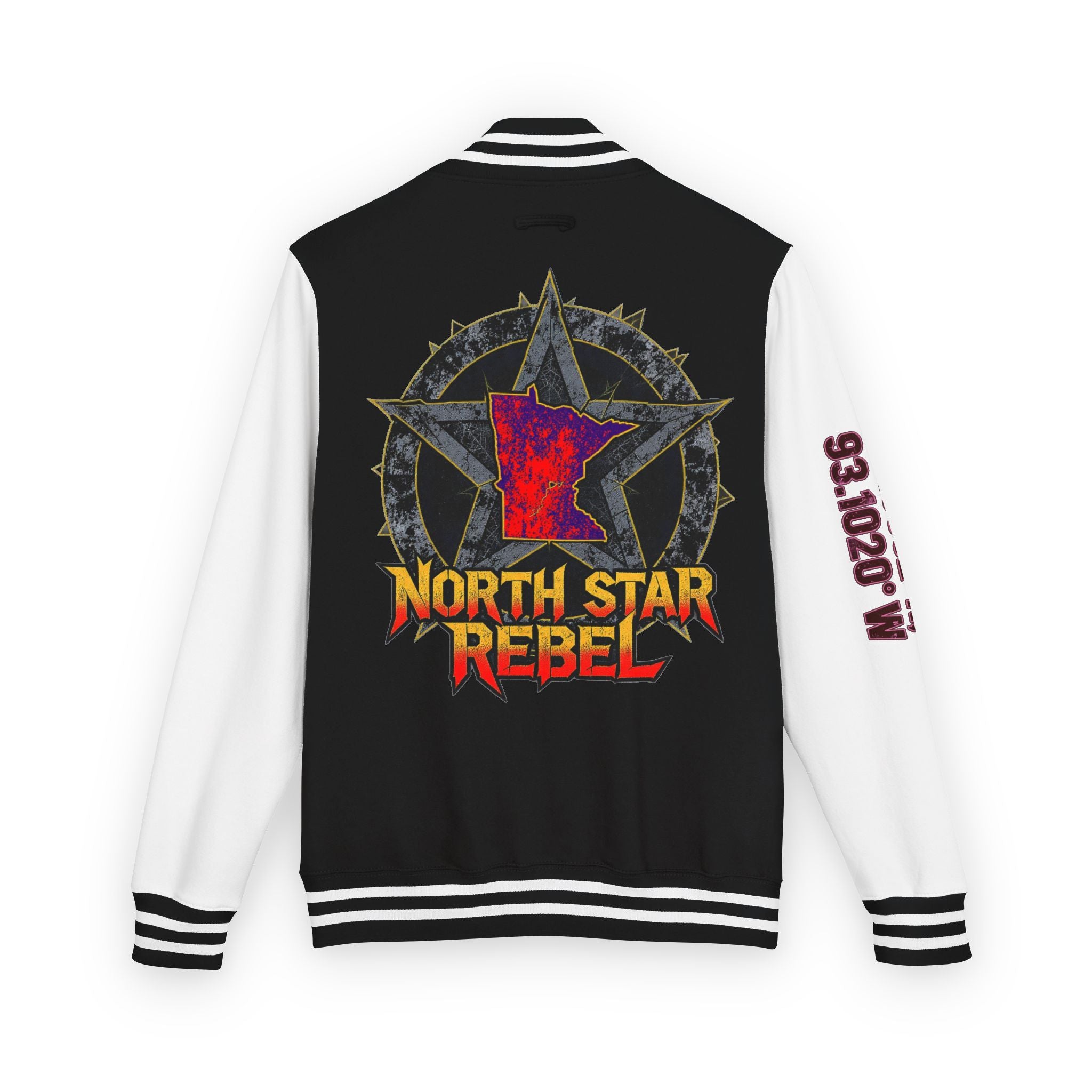 Letterman Jacket — North Star Rebel Graphic varsity jacket
