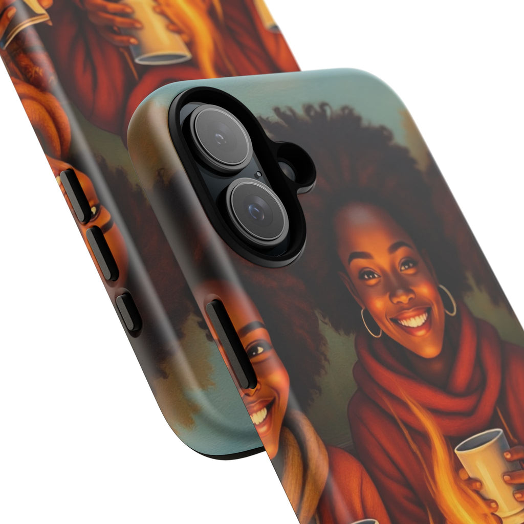 Cozy Phone Case for Campfire Lovers, Tough Cases with Inspirational Design, Perfect Gift for Friends, Birthday Present, Nature Vibe