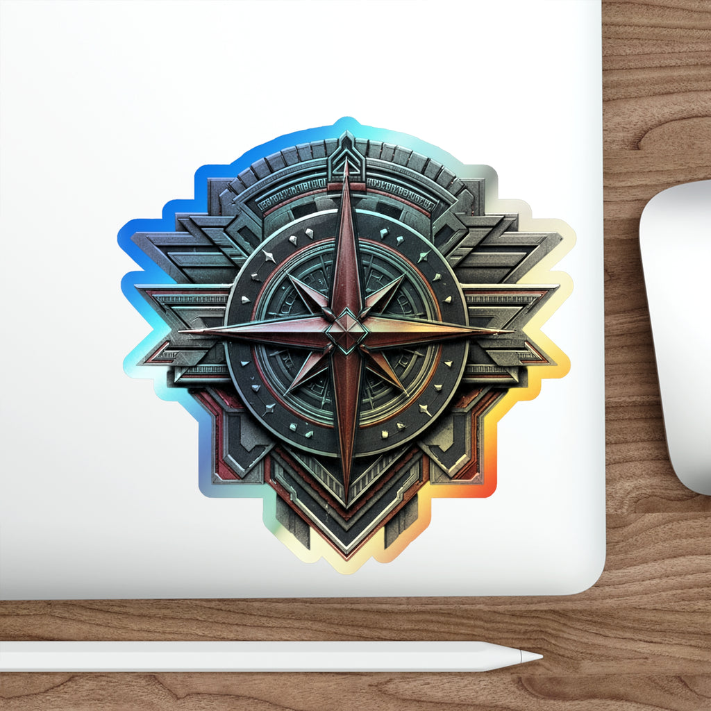 North Star Rebel Emblem Minnesota Holographic Die-cut Sticker
