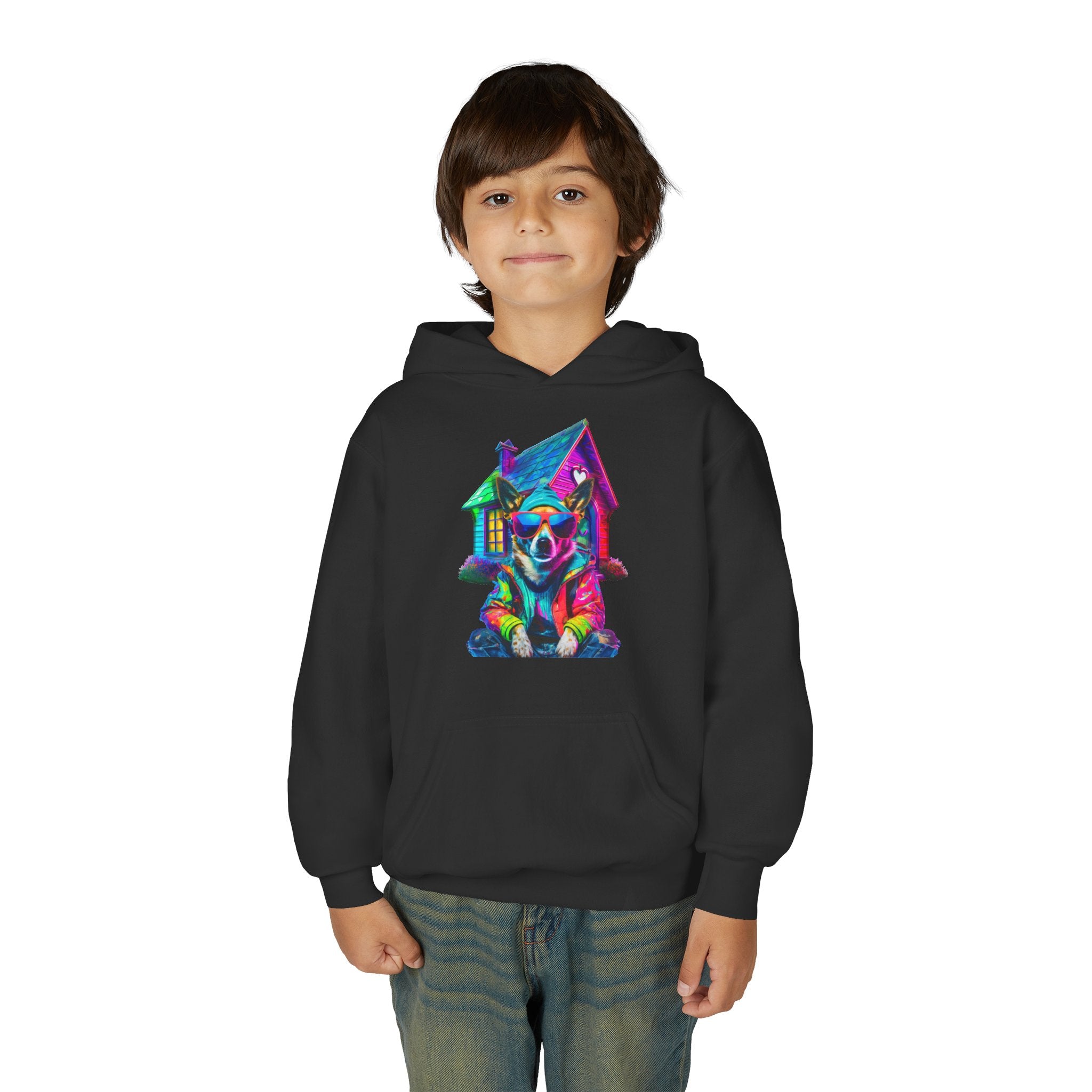 VYBZ Colorful Dog House Youth Hoodie