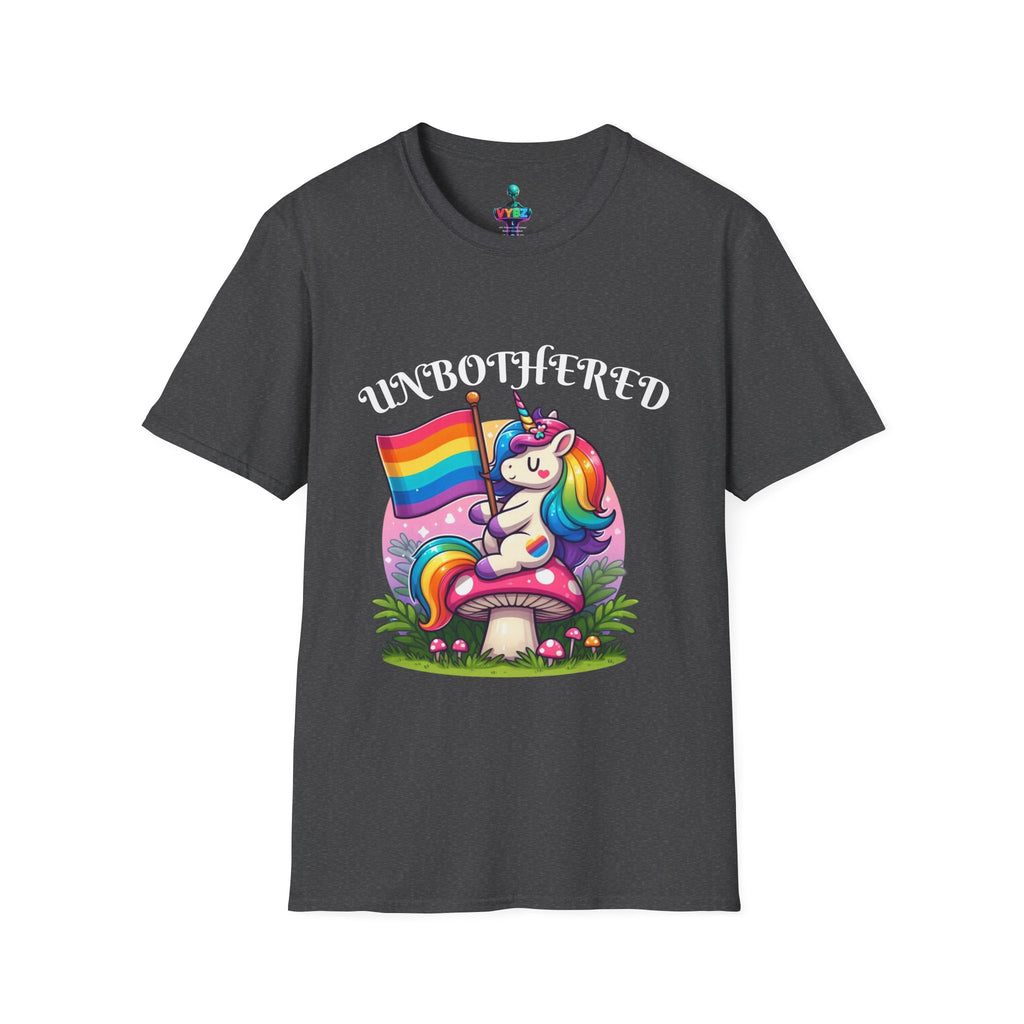 Unisex Pride T-Shirt - Colorful Unbothered Design by VYBZ