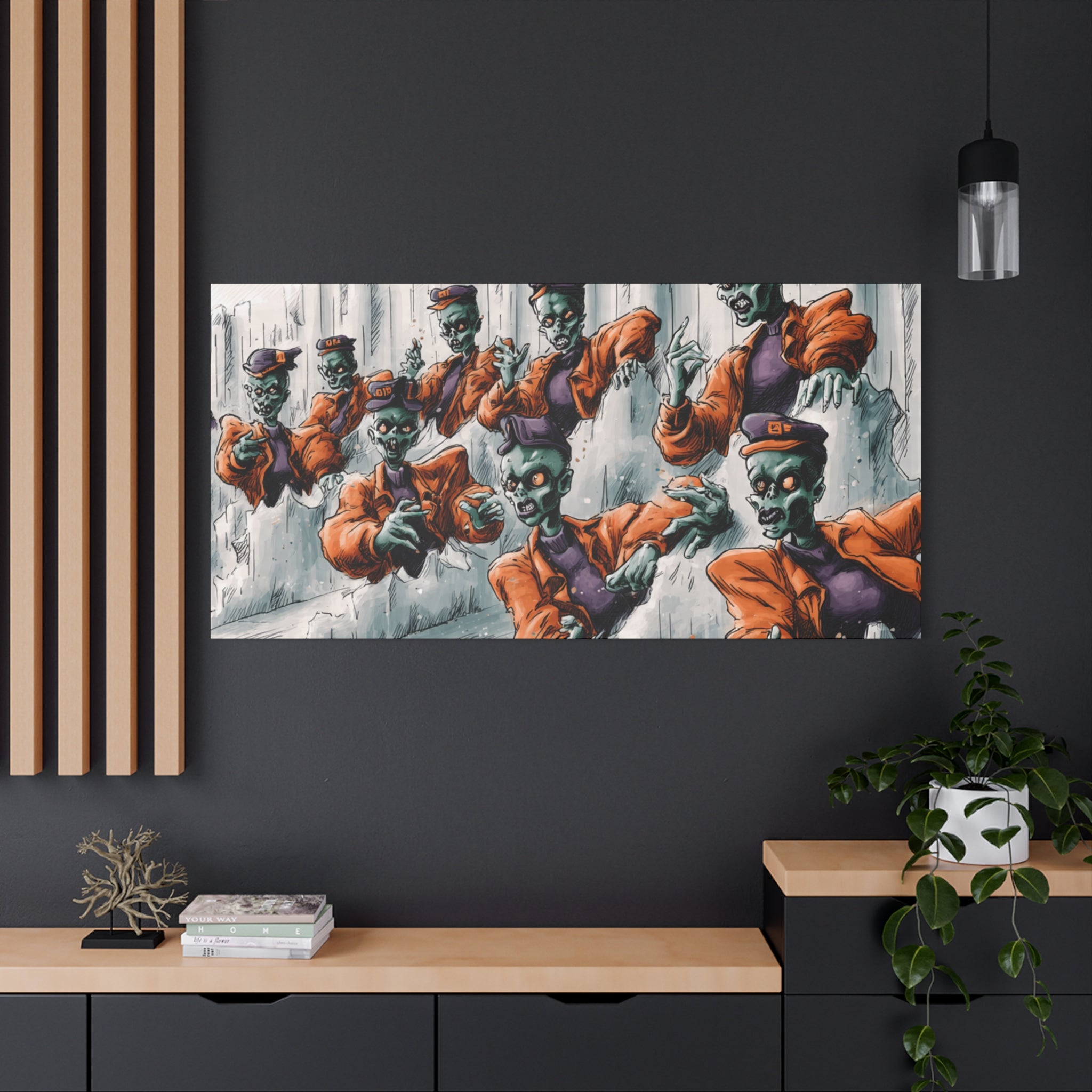 Zombie Chorus Matte Canvas Wall Art