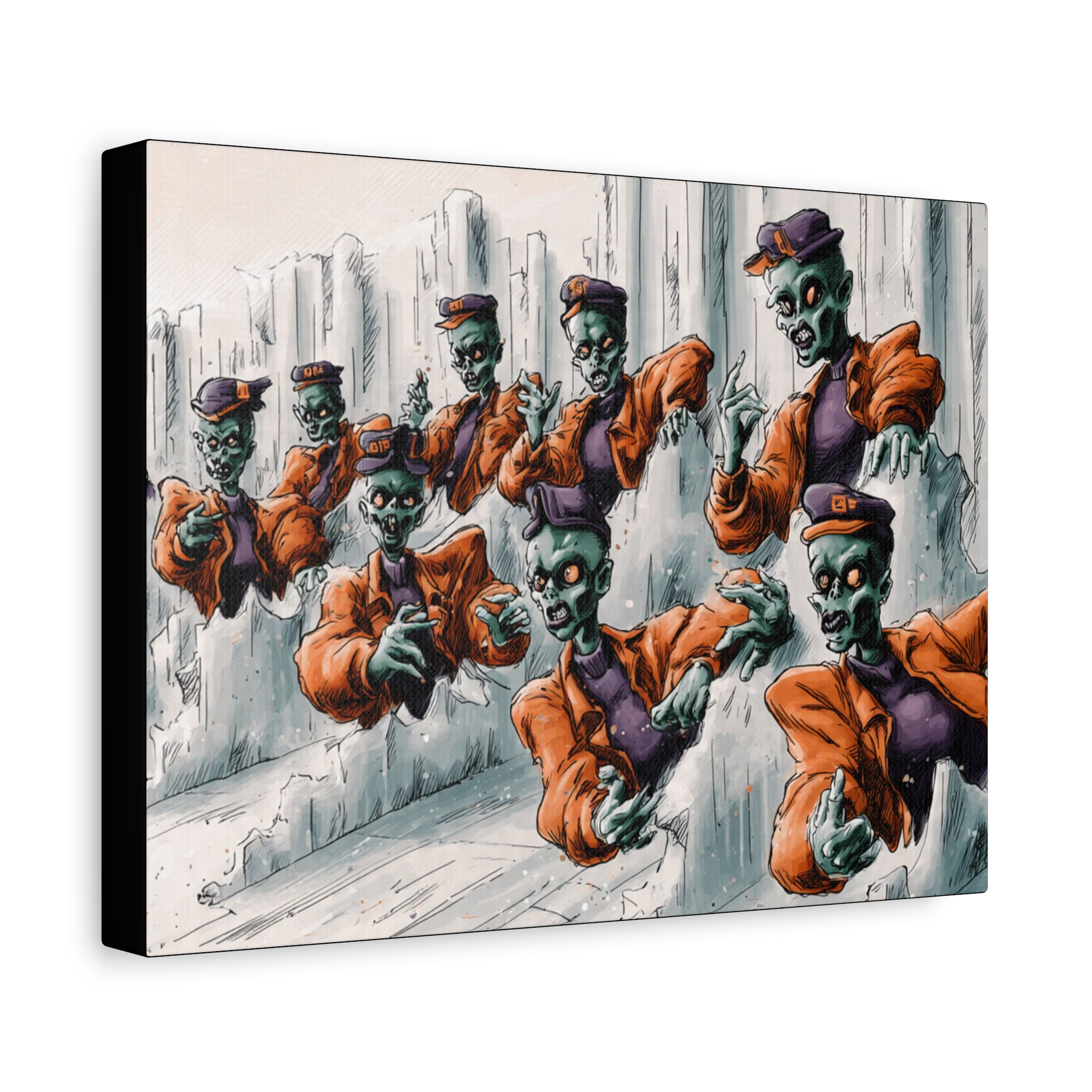 Zombie Chorus Matte Canvas Wall Art