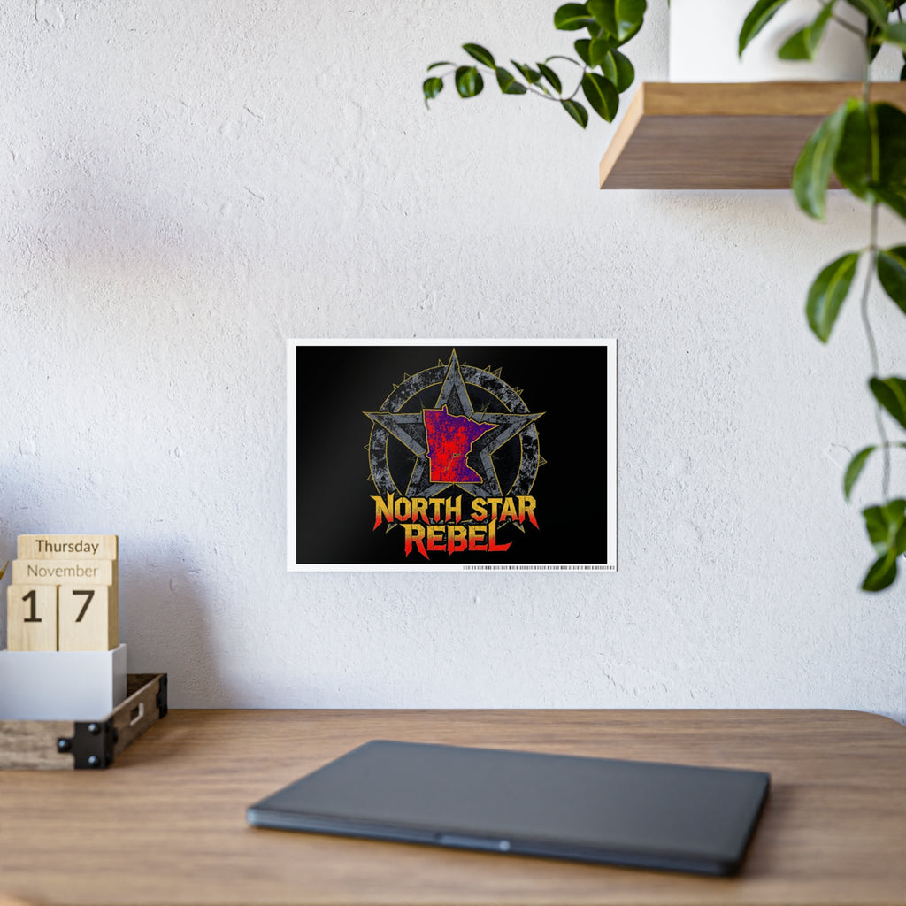 North Star Rebel Gloss Poster — Retro Punk Wall Art