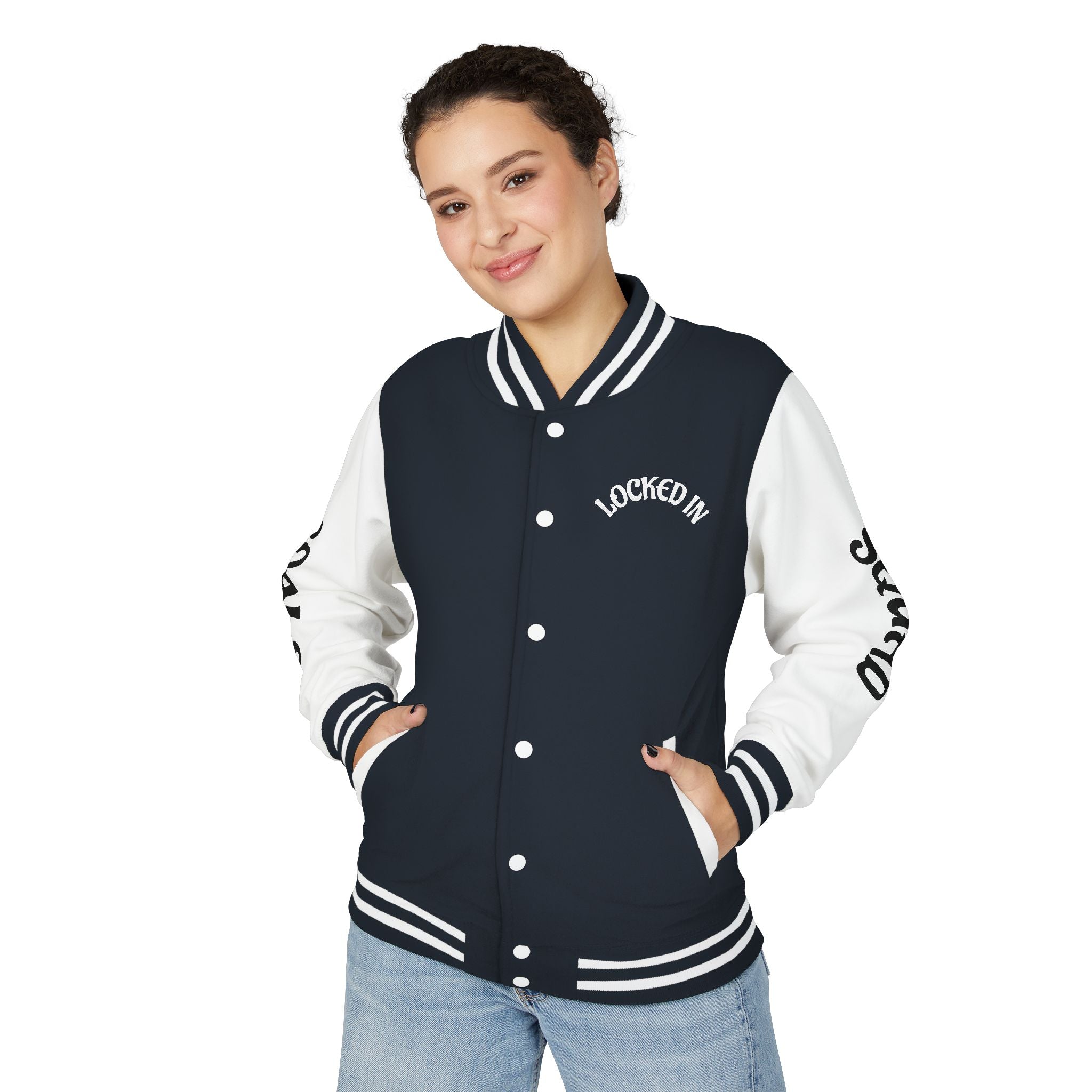 VYBZ "Locked In Goals" Heavyweight Letterman Jacket