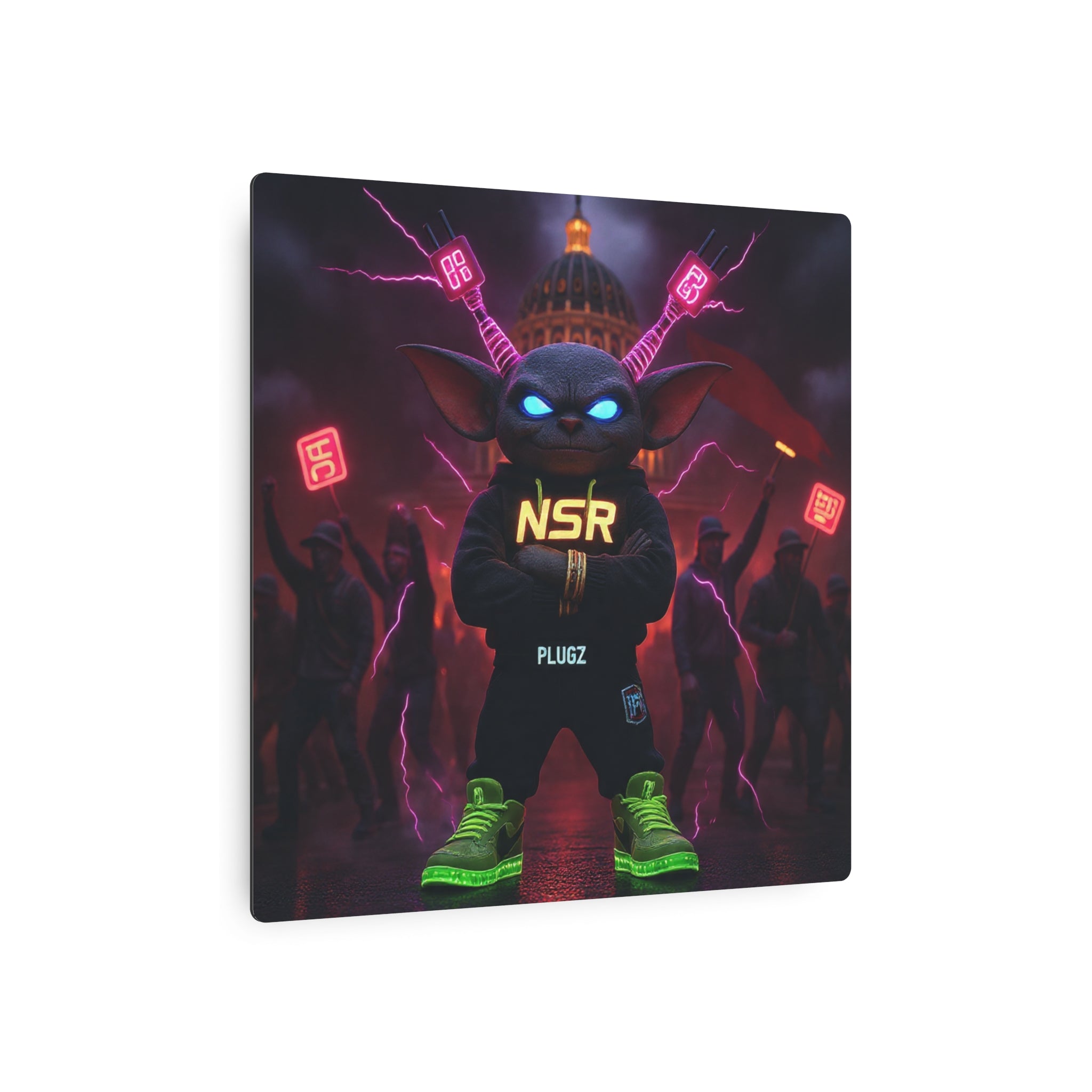 Limited Edition North Star Rebel x 612 Misfits 'Plugz' Metal Art Sign