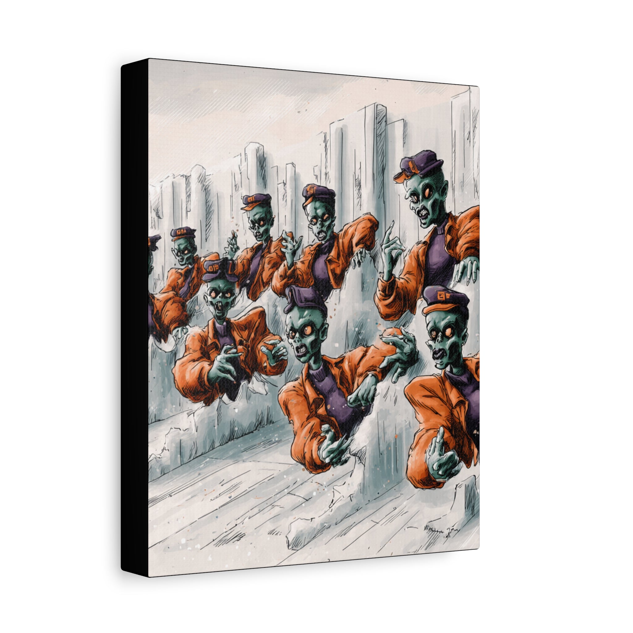 Zombie Chorus Matte Canvas Wall Art