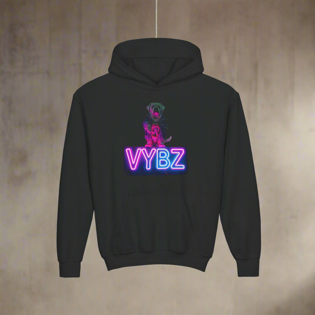 Youth Neon VYBZ Hooded Sweatshirt - Stylish, Comfortable, Gift for Teens, Streetwear, Party Wear, Cool Graphic Hoodie