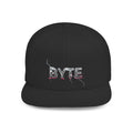 BYTE Lightning Flat Bill Snapback Hat — Retro Glitch Tech Streetwear Cap