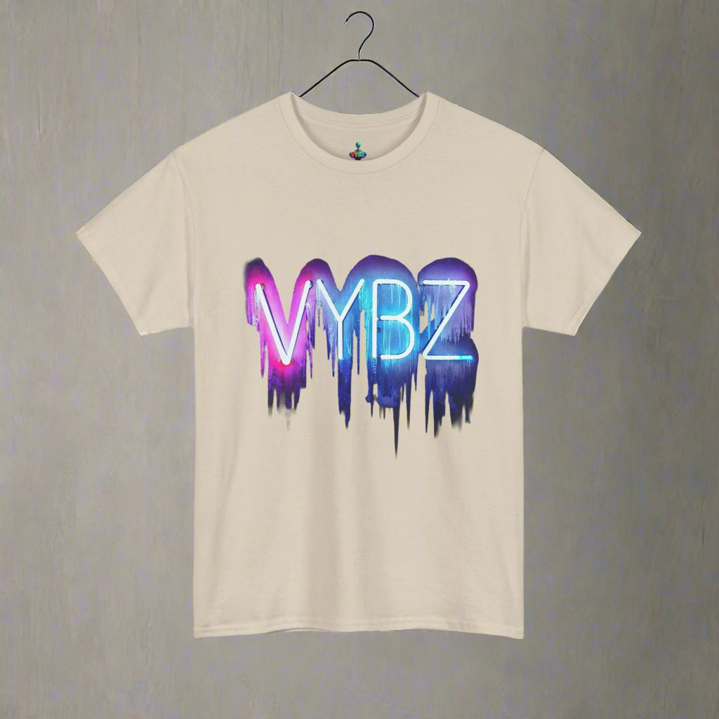 VYBZ Neon Drip Unisex Heavy Cotton Tee, Graphic Tee, Streetwear, Music Festival Shirt, Casual Wear, Gift for Friends
