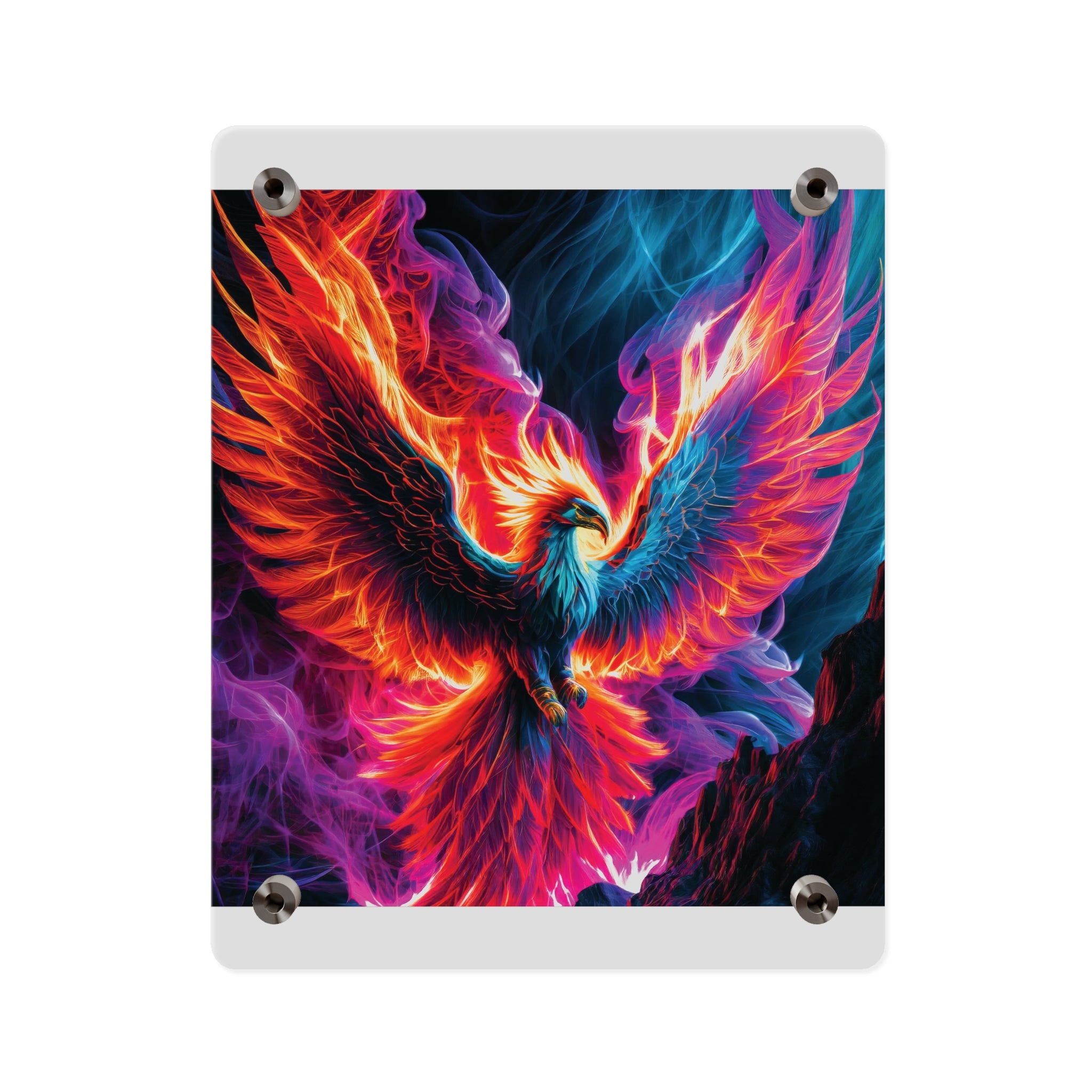 Vibrant Phoenix Acrylic Wall Art