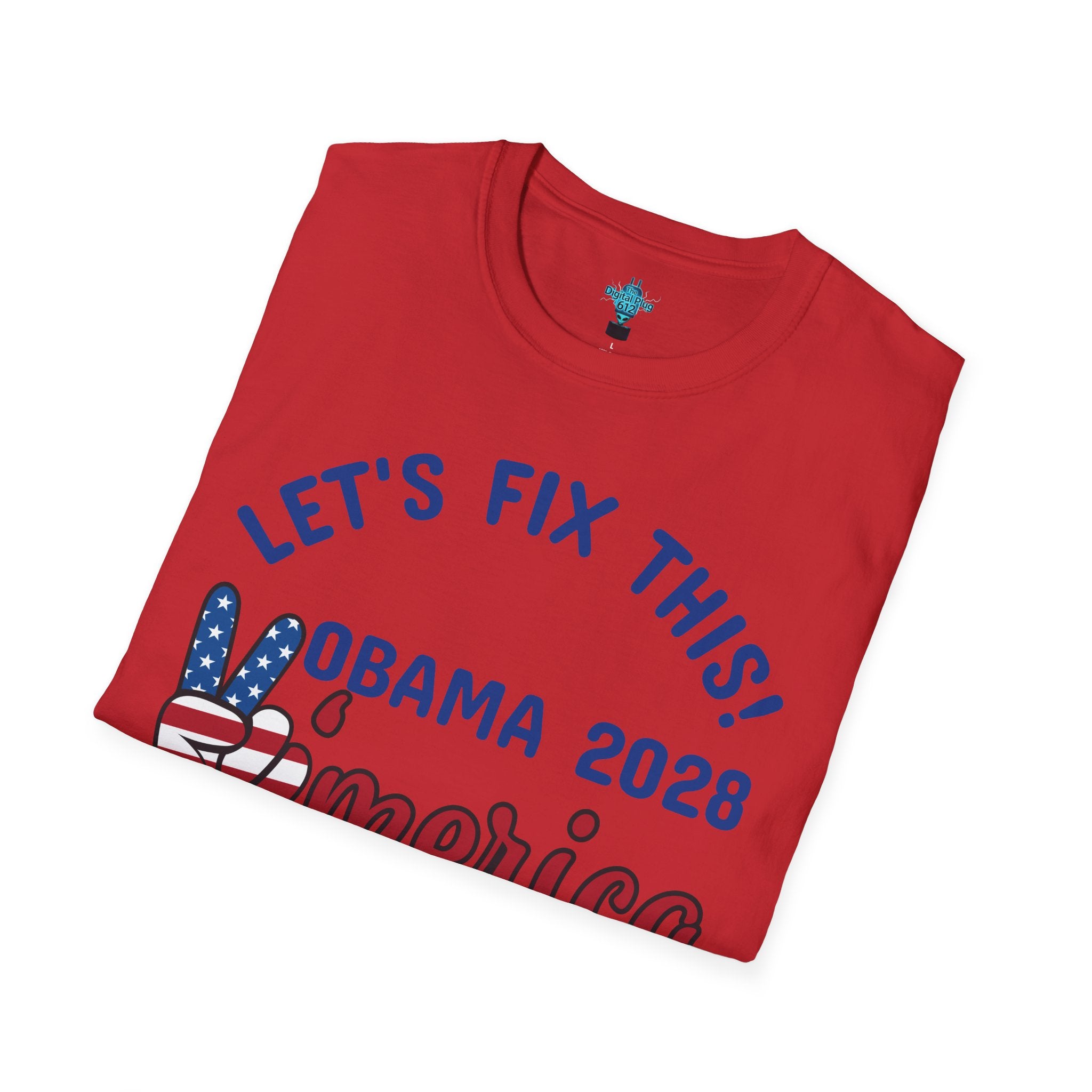 VYBZ Obama 2028 Unisex Softstyle T-Shirt, Casual Wear, Political Statement Tee, Gift for Activists, Election Merchandise