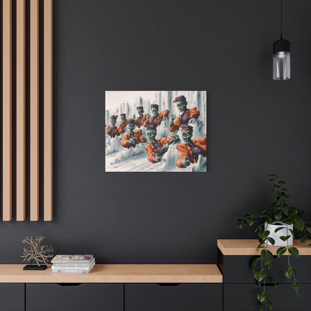 Zombie Chorus Matte Canvas Wall Art