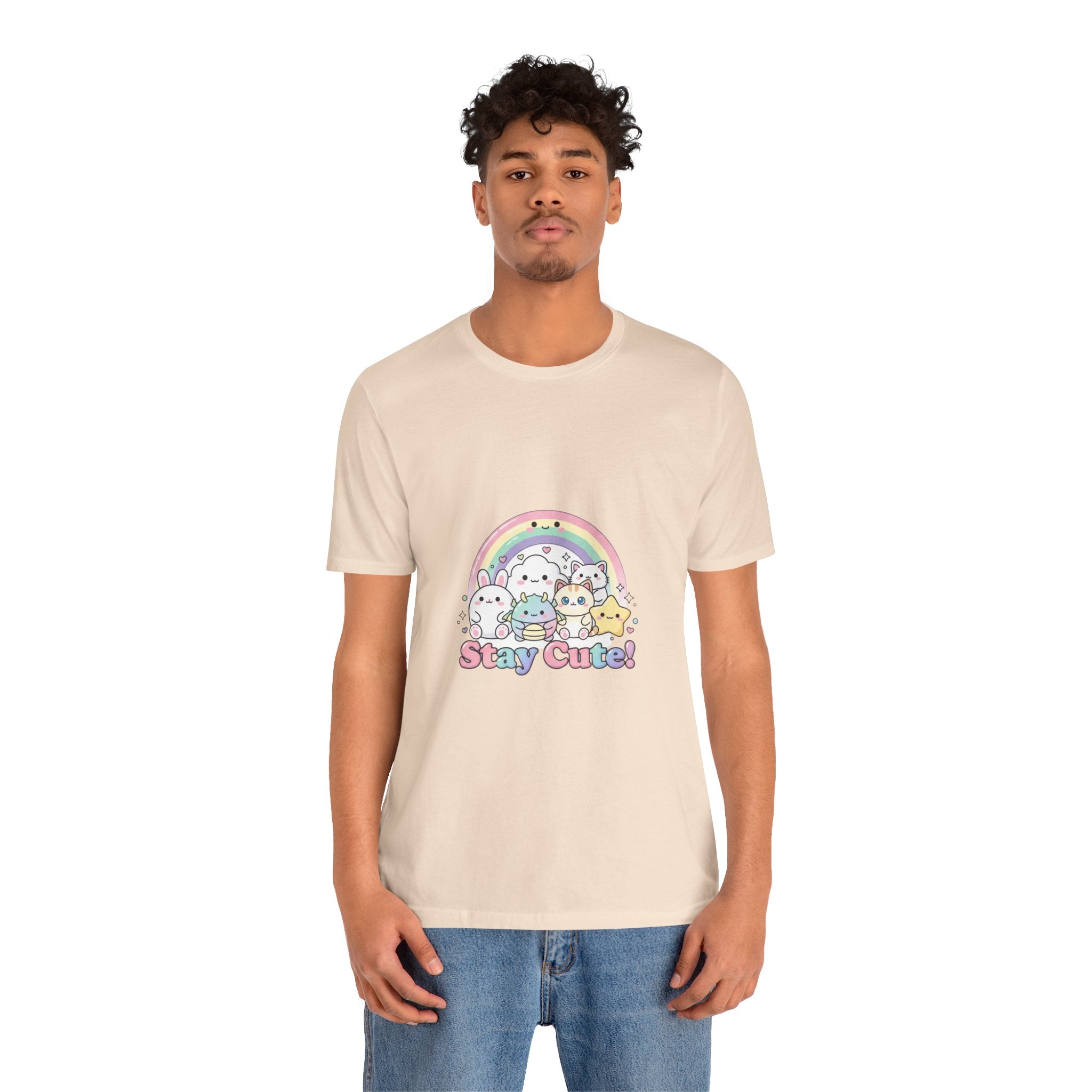 Pastel Kawaii Rainbow 'Stay Cute' Tee | candy kawaii, pastel rainbow