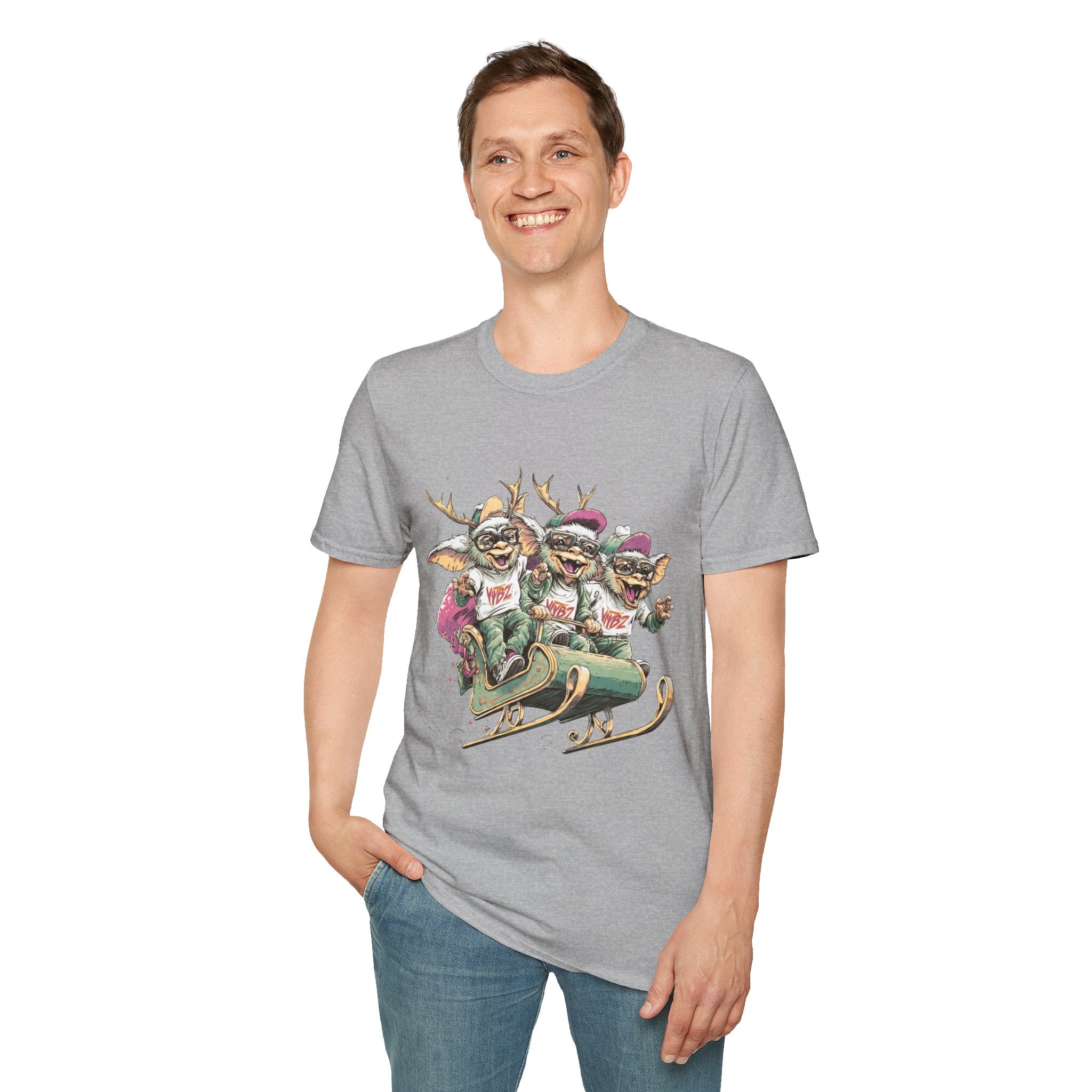 Christmas Gremlin Trio Sleigh T-Shirt