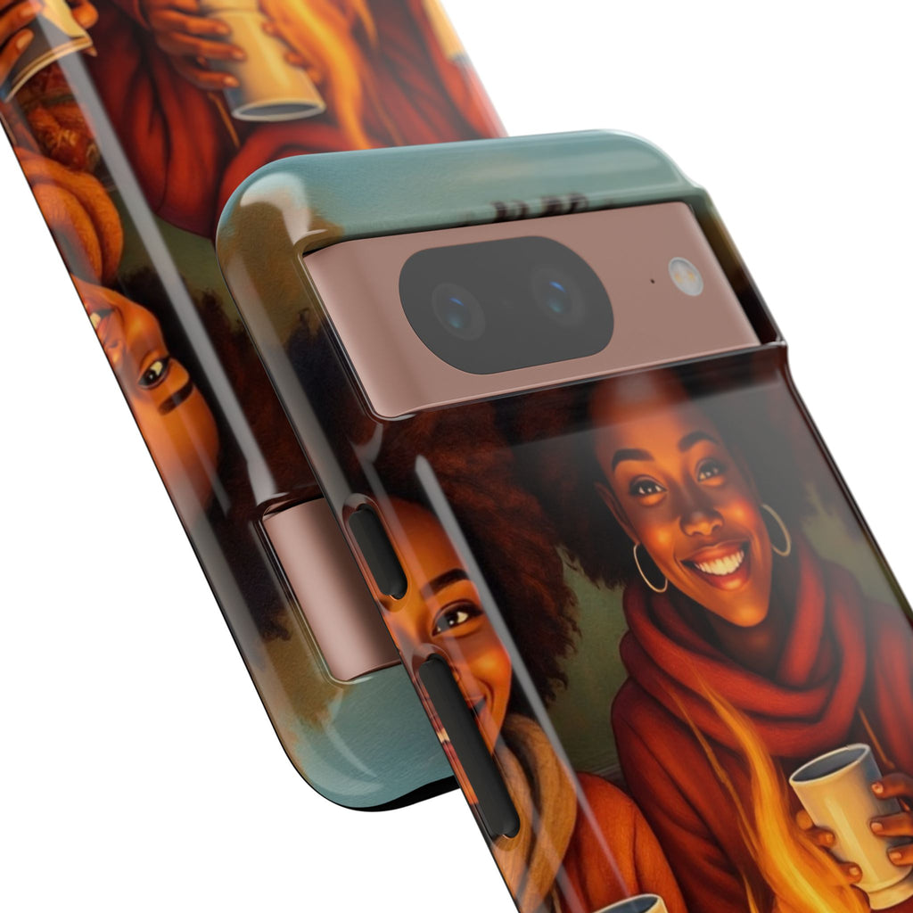 Cozy Phone Case for Campfire Lovers, Tough Cases with Inspirational Design, Perfect Gift for Friends, Birthday Present, Nature Vibe
