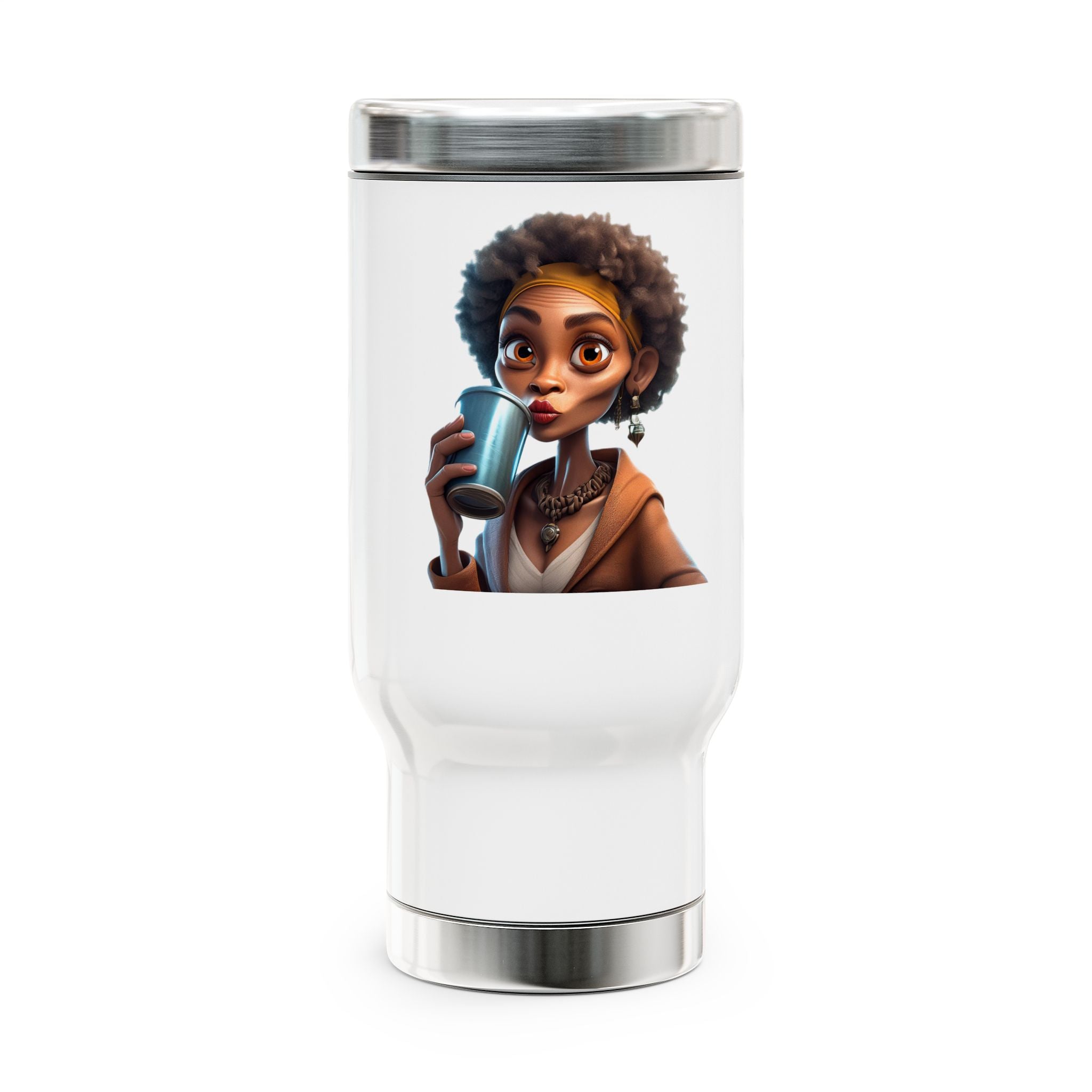 Stylish Stainless Steel Character Travel Mug