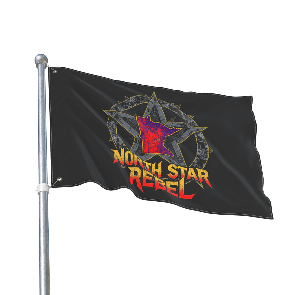 Double-Sided Flag — "North Star Rebel" / "We Hold The Line" Outdoor Garden Banner