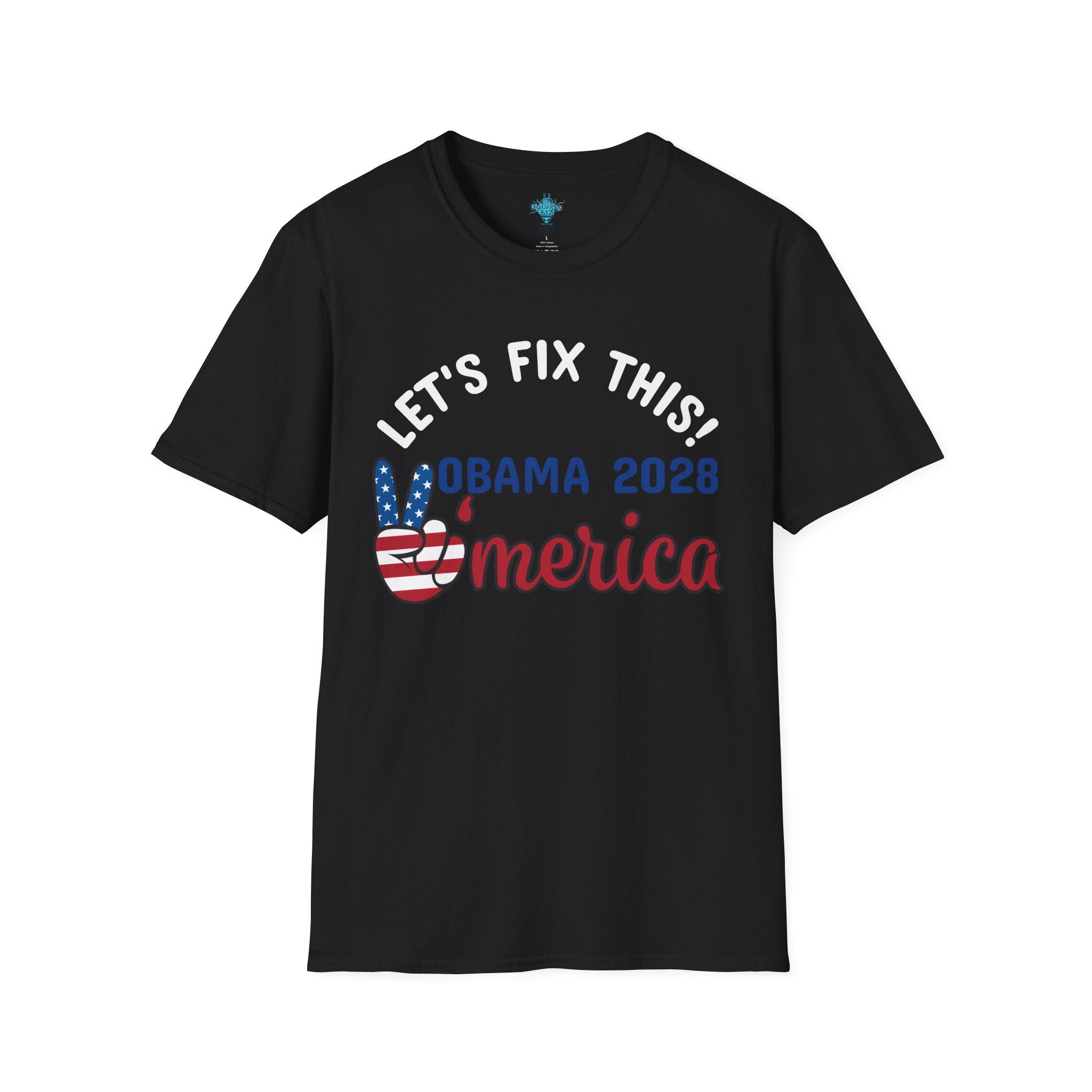 VYBZ Obama 2028 Unisex Softstyle T-Shirt, Casual Wear, Political Statement Tee, Gift for Activists, Election Merchandise