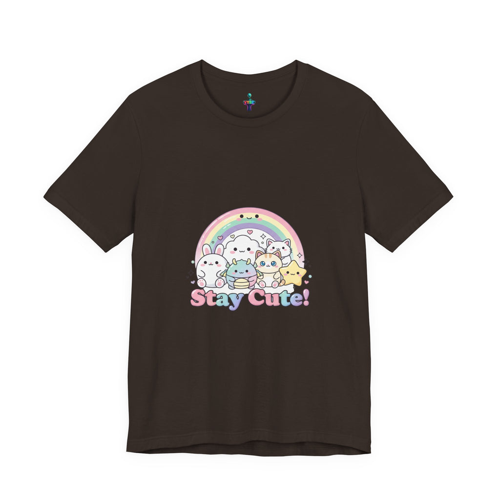 Pastel Kawaii Rainbow 'Stay Cute' Tee | candy kawaii, pastel rainbow