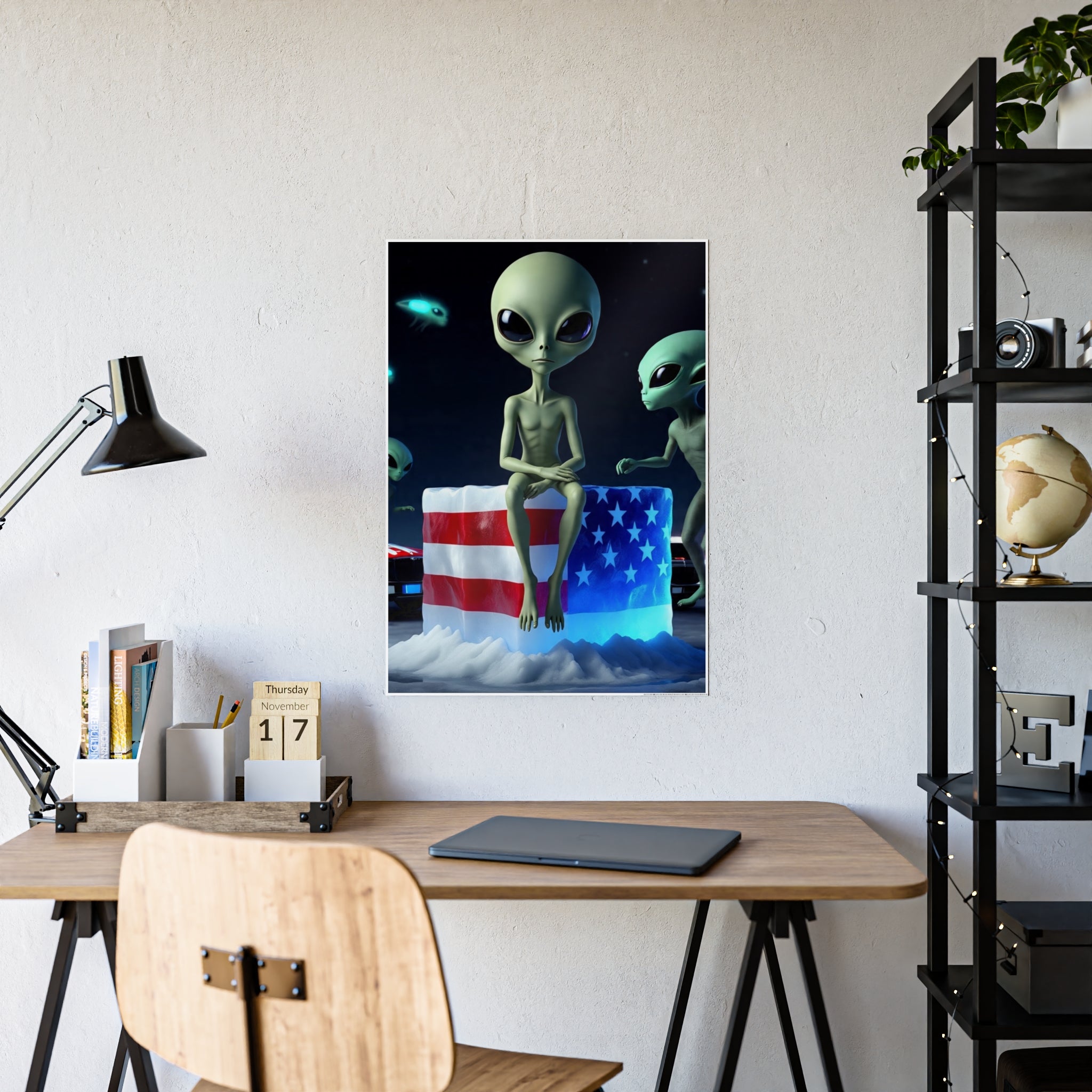 Alien-Inspired Glossy Poster