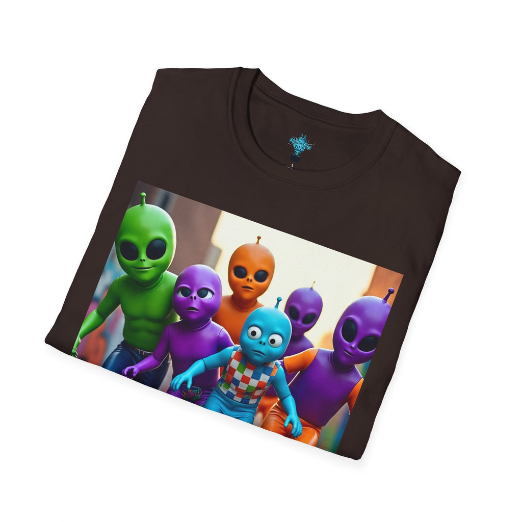 VYBZ Alien Skateboarder Unisex T-Shirt, Cool Graphic Tee for Skaters, Fun Summer Wear, Unique Gift for Kids and Teens, Vibrant Street [...]