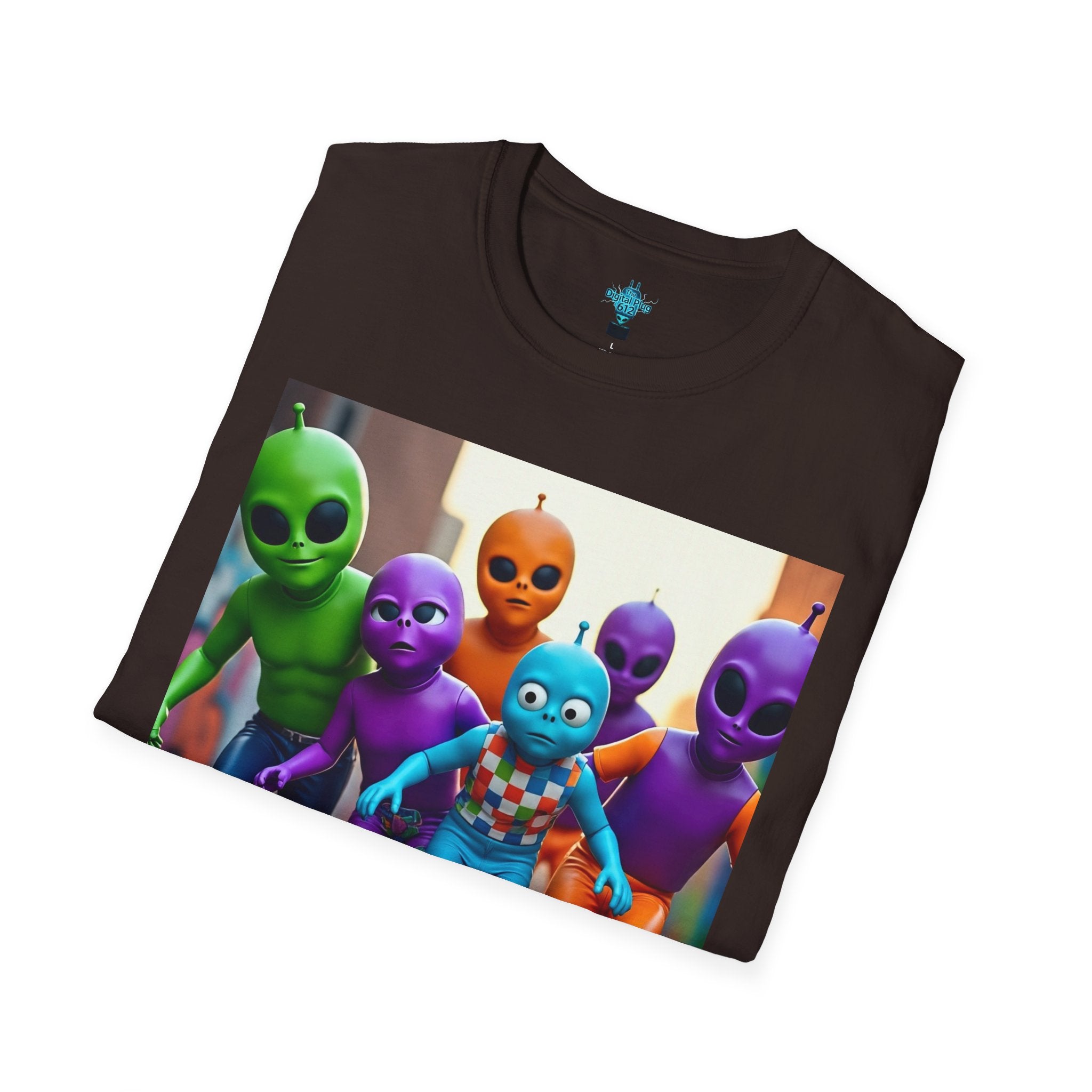 VYBZ Alien Skateboarder Unisex T-Shirt, Cool Graphic Tee for Skaters, Fun Summer Wear, Unique Gift for Kids and Teens, Vibrant Street [...]