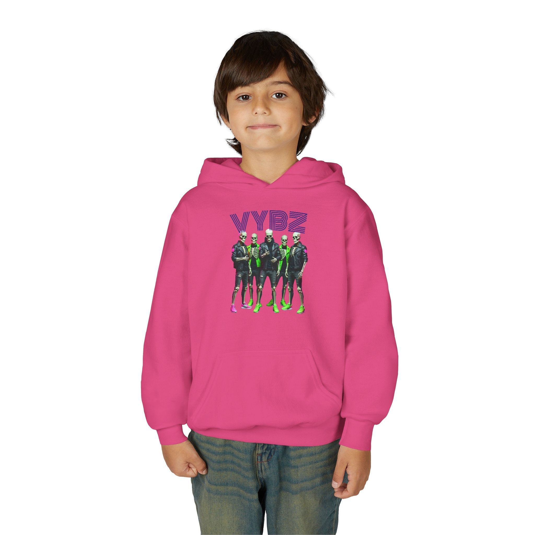 VYBZ Youth Hoodie - Stylish Heavy Blend Sweatshirt for Teens, Graphic Hooded Sweatshirt, Casual Streetwear, Birthday Gift