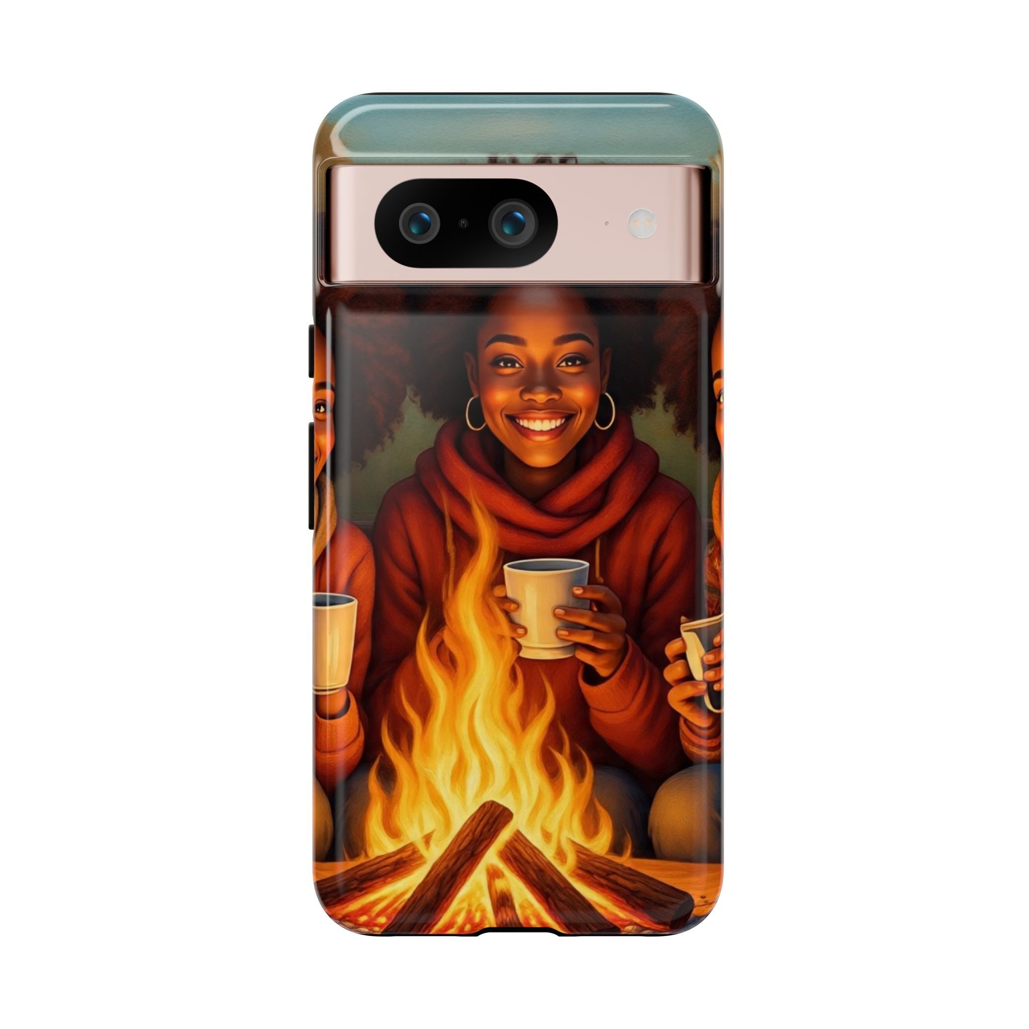 Cozy Phone Case for Campfire Lovers, Tough Cases with Inspirational Design, Perfect Gift for Friends, Birthday Present, Nature Vibe