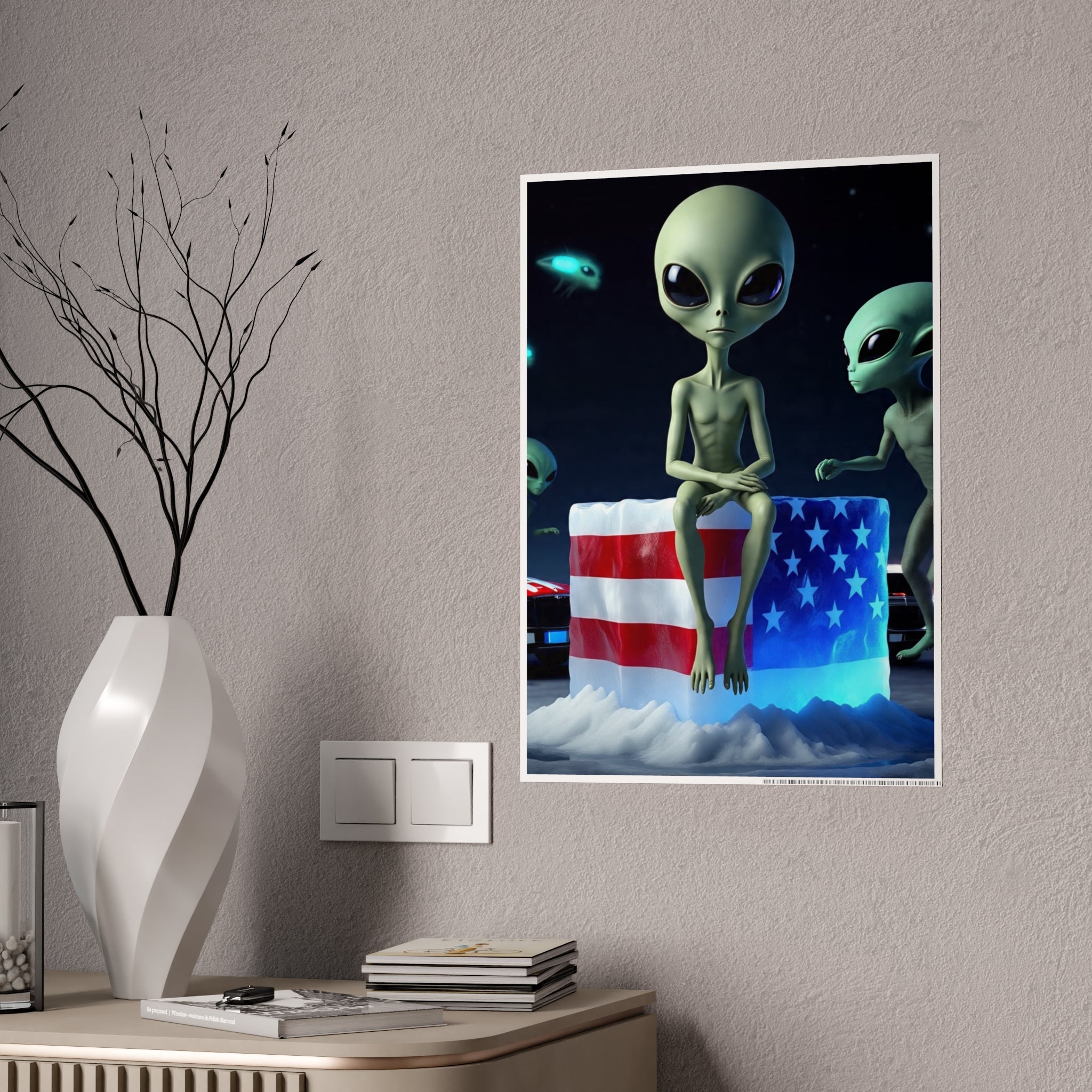 Alien-Inspired Glossy Poster