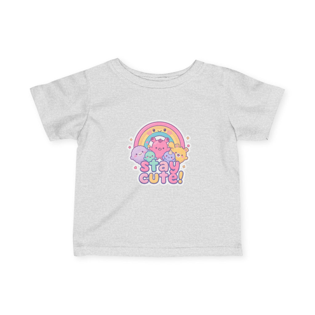 Infant Tee - "Stay Cute" Rainbow Animal Baby Shirt