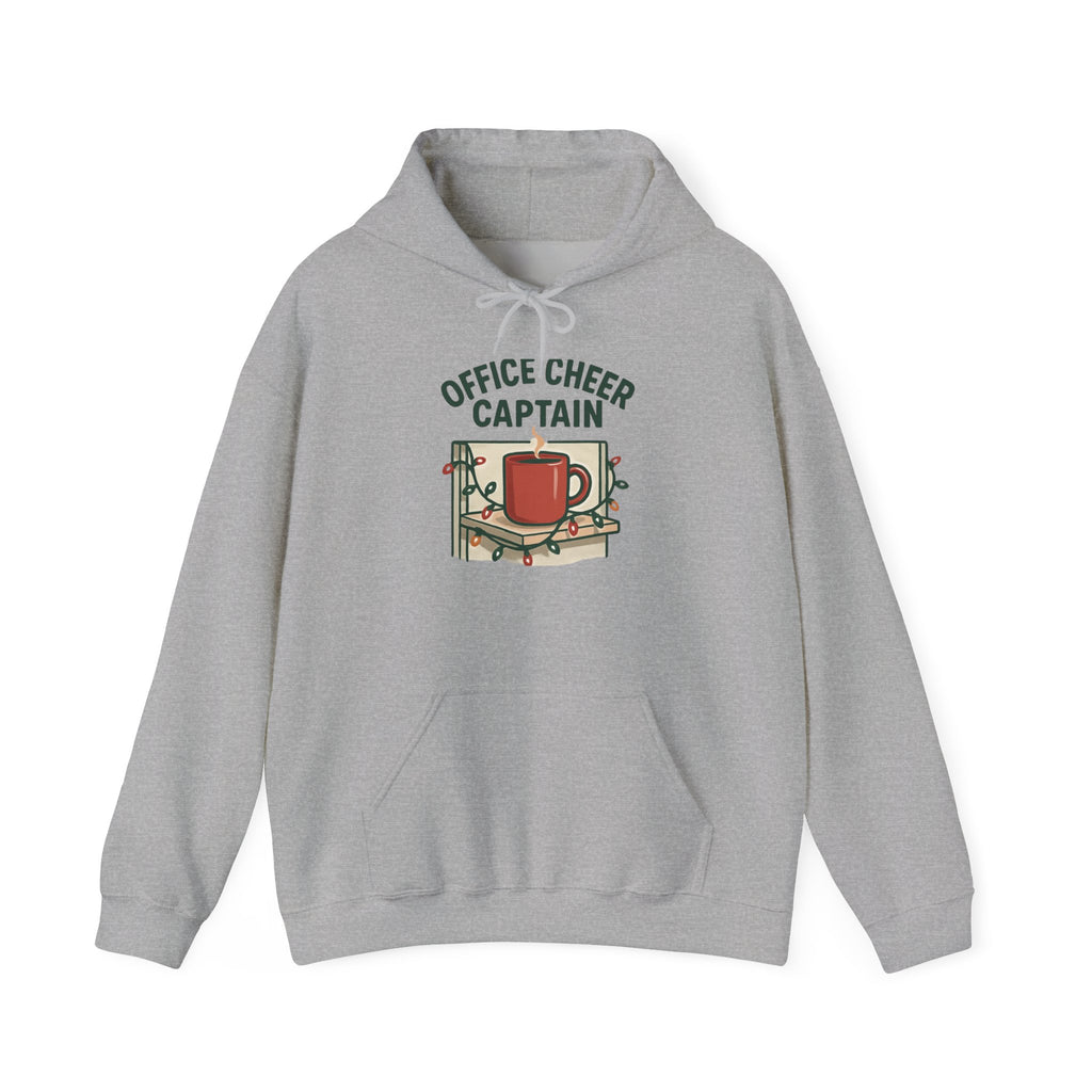 Office Cheer Captain Hoodie — Festive Holiday Mug Christmas Sweatshirt
