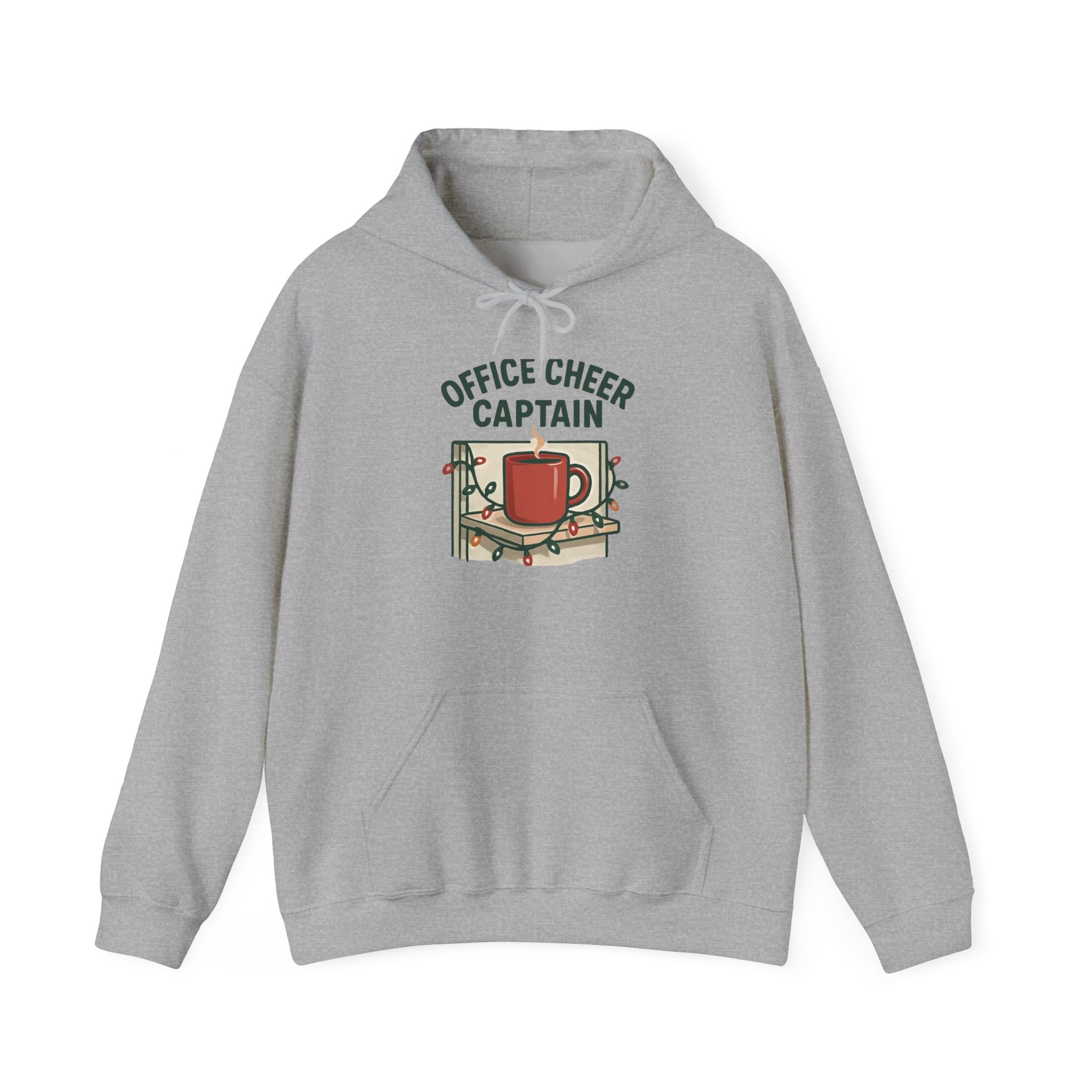 Office Cheer Captain Hoodie — Festive Holiday Mug Christmas Sweatshirt