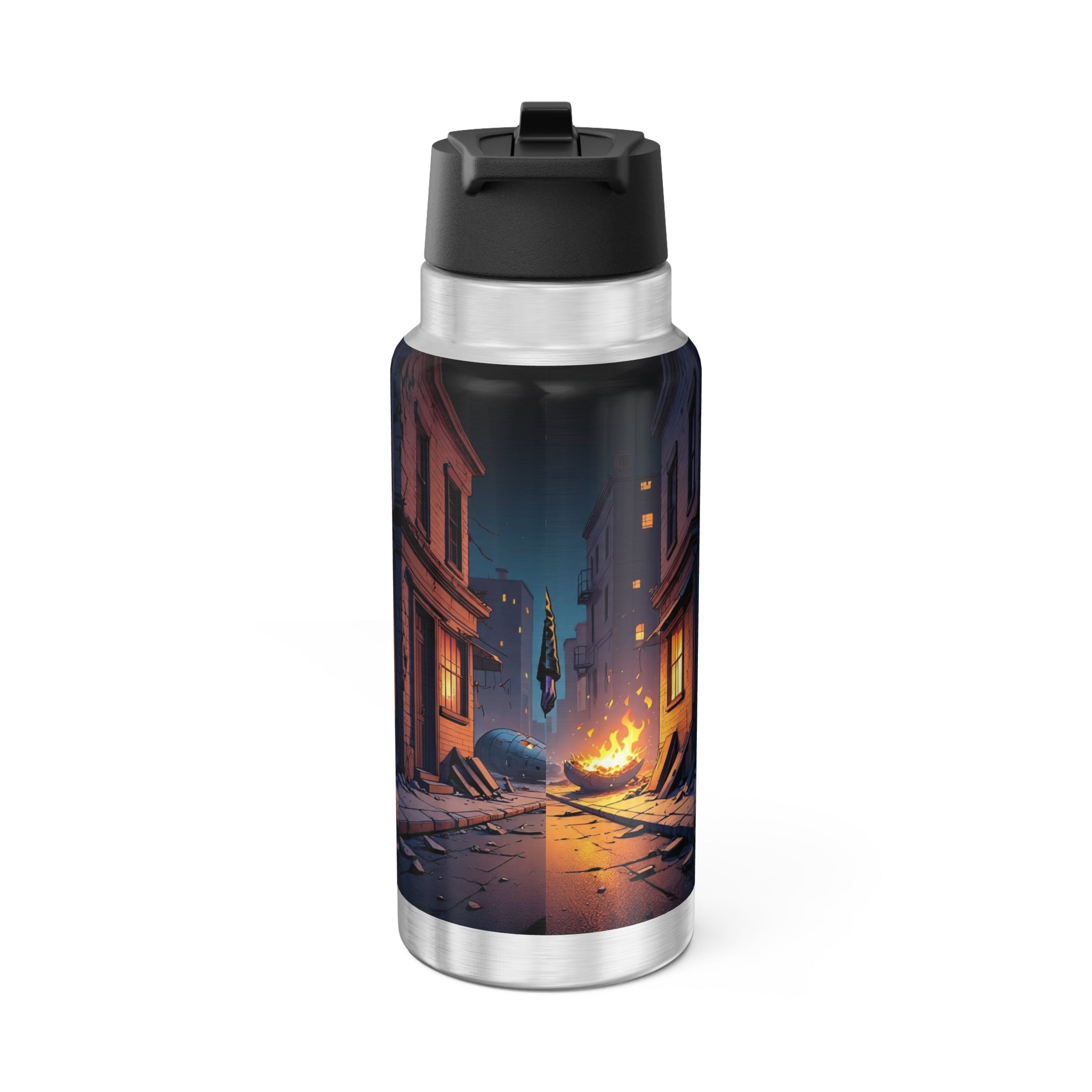 Alien-Themed 32oz Stainless Steel Water Bottle
