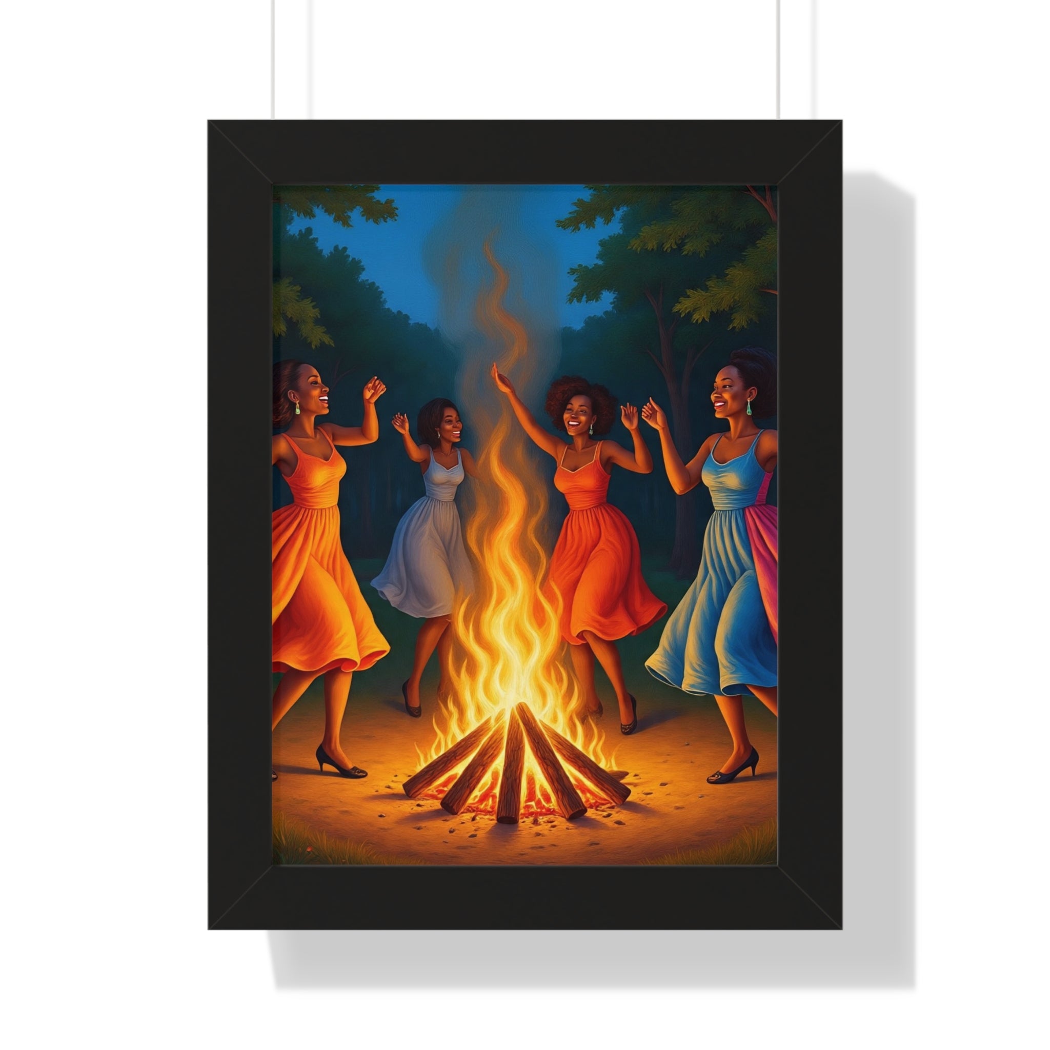 Vertical Poster - African American Women Dance Party Design