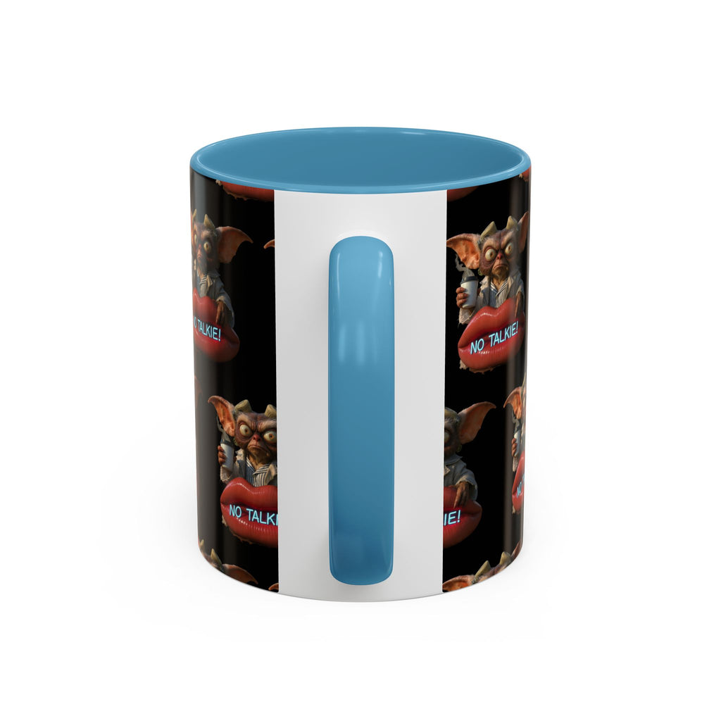 No Talkie Coffee Mug — Funny Grumpy Creature Accent Mug (11/15oz)