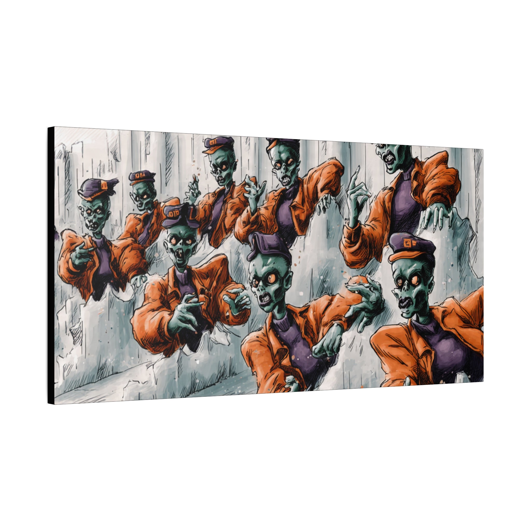 Zombie Chorus Matte Canvas Wall Art