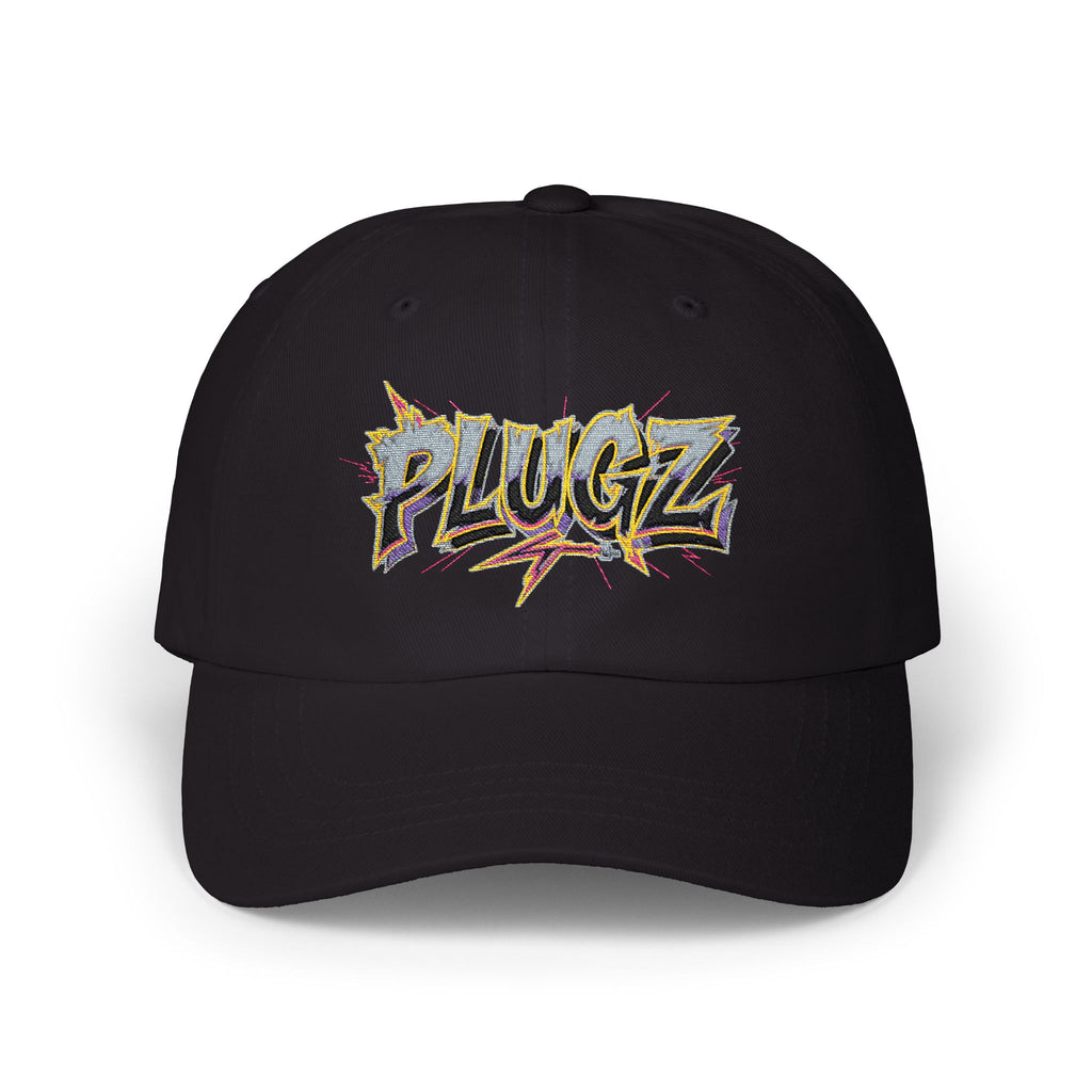 Dad Cap — 'PLUGZ' Street Art Embroidered Baseball Hat