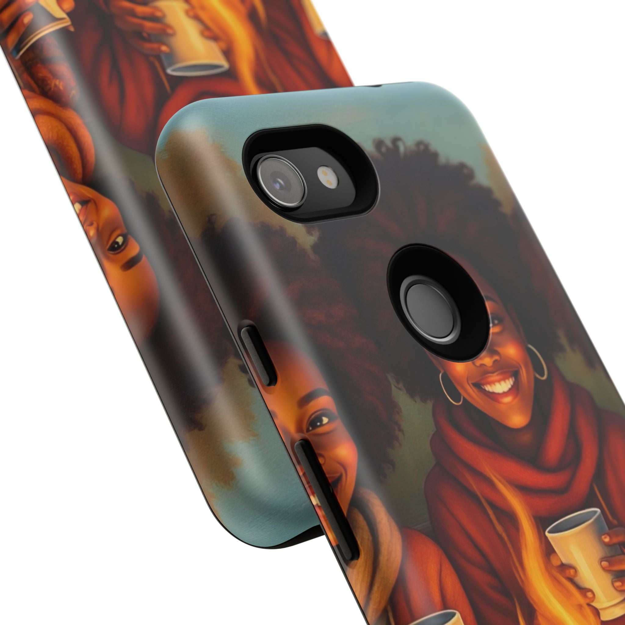 Cozy Phone Case for Campfire Lovers, Tough Cases with Inspirational Design, Perfect Gift for Friends, Birthday Present, Nature Vibe