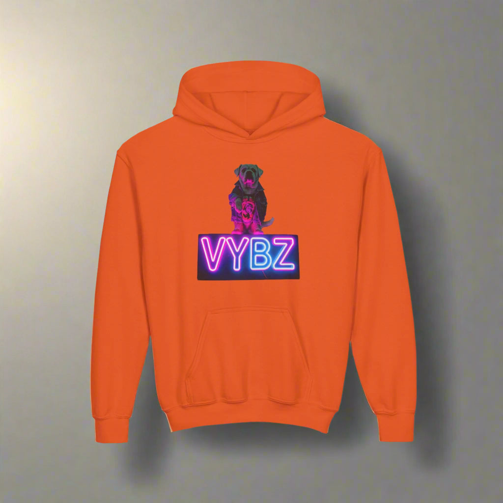 Youth Neon VYBZ Hooded Sweatshirt - Stylish, Comfortable, Gift for Teens, Streetwear, Party Wear, Cool Graphic Hoodie