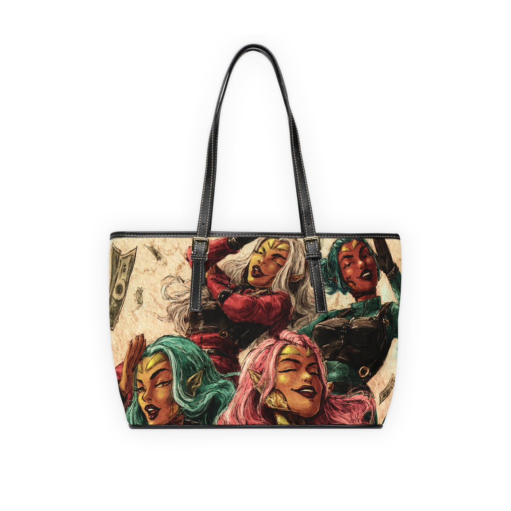 Female Superheroes PU Leather Shoulder Bag — Colorful VYBZ Design