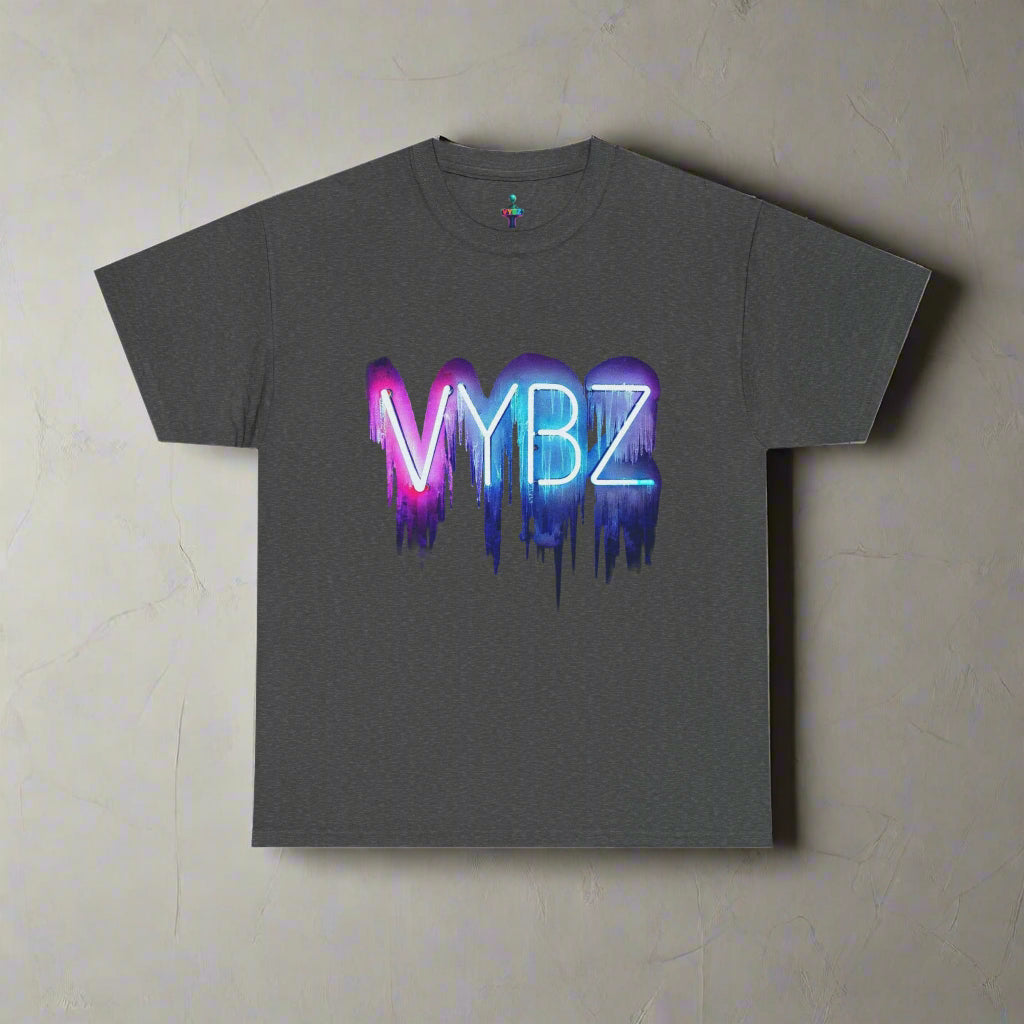VYBZ Neon Drip Unisex Heavy Cotton Tee, Graphic Tee, Streetwear, Music Festival Shirt, Casual Wear, Gift for Friends