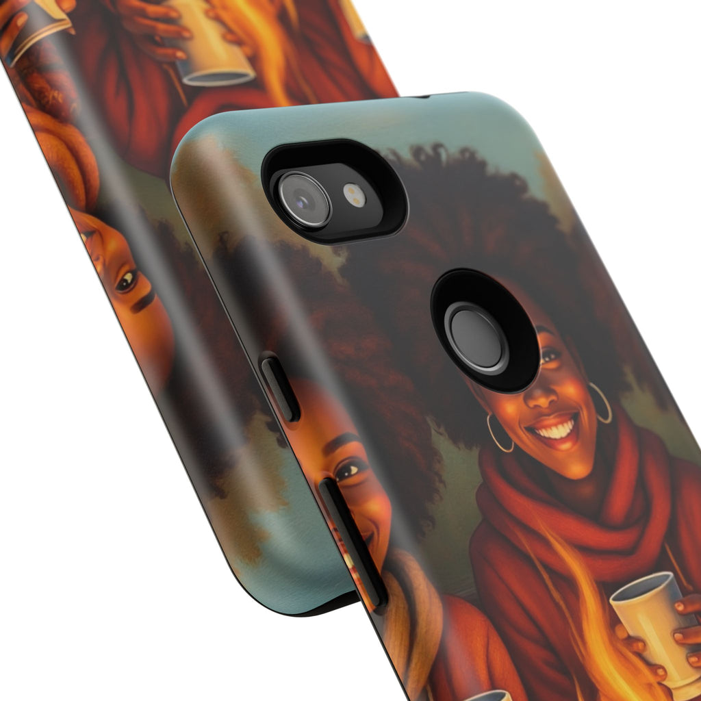 Cozy Phone Case for Campfire Lovers, Tough Cases with Inspirational Design, Perfect Gift for Friends, Birthday Present, Nature Vibe