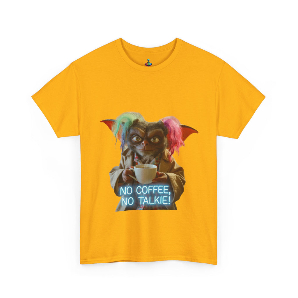 Coffee Monster Tee — “No Coffee, No Talkie” Graphic T-Shirt