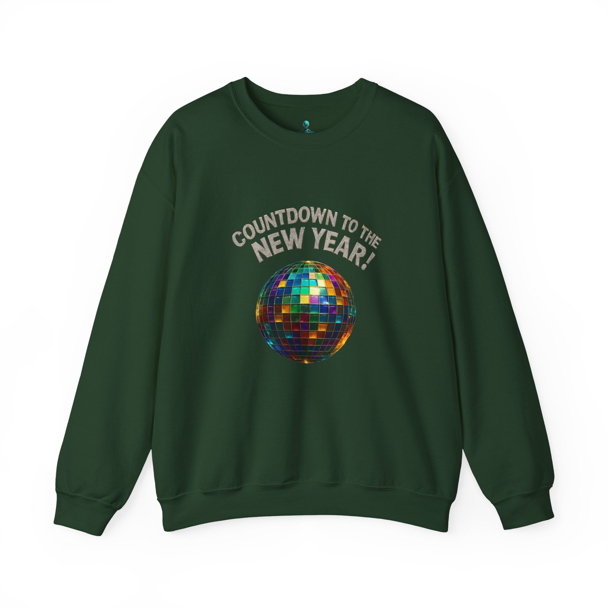 New Year Countdown Sweatshirt — Disco Ball Graphic Crewneck