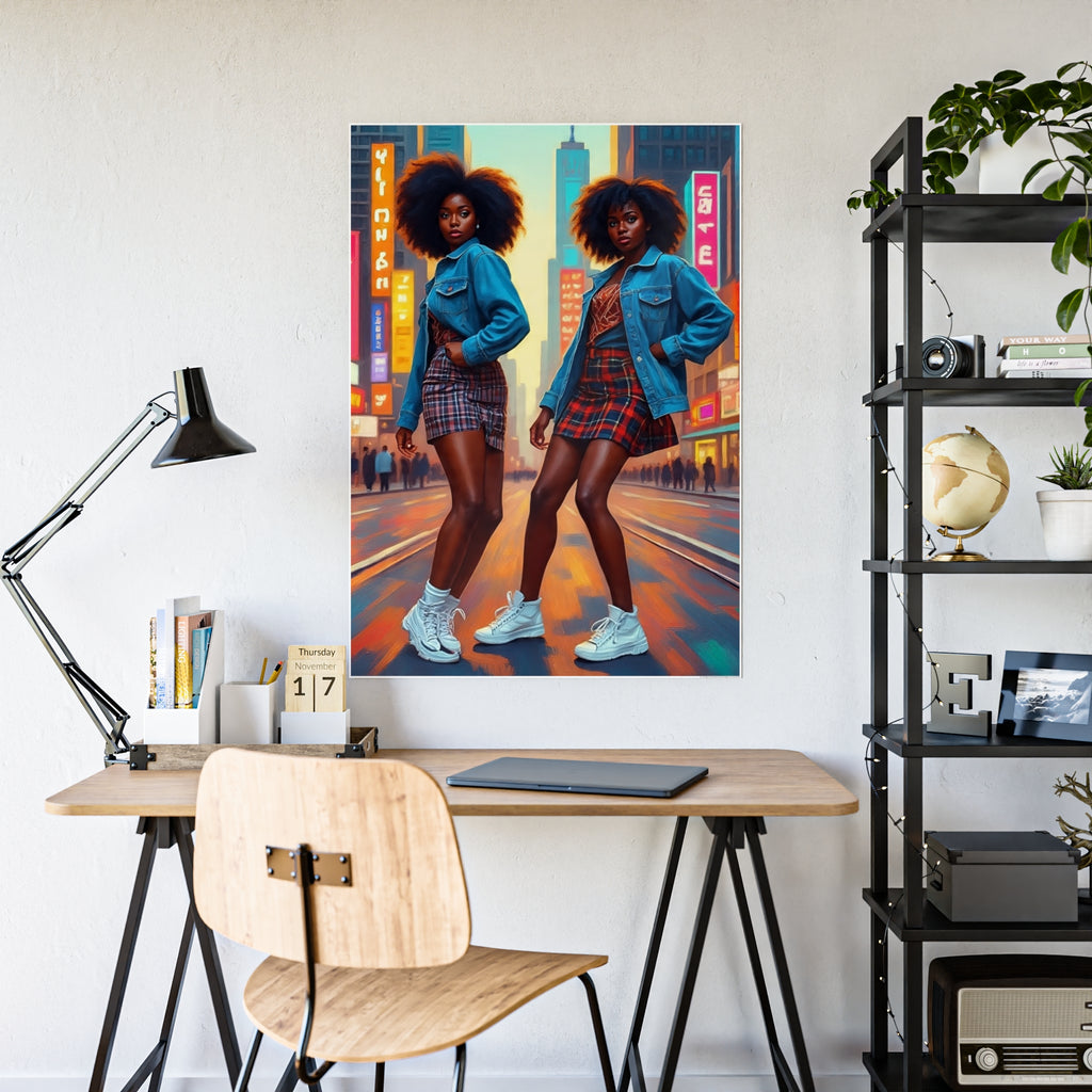 Urban Vibe Gloss Posters, Fashion Art Décor, Trendy Wall Art, Home Decoration, Gift for Young Adults, Room Aesthetic