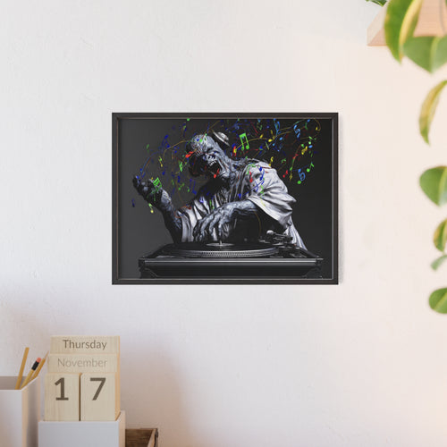 Poster with Wooden Frame - Frankenstein DJ Theme Exclusive Design